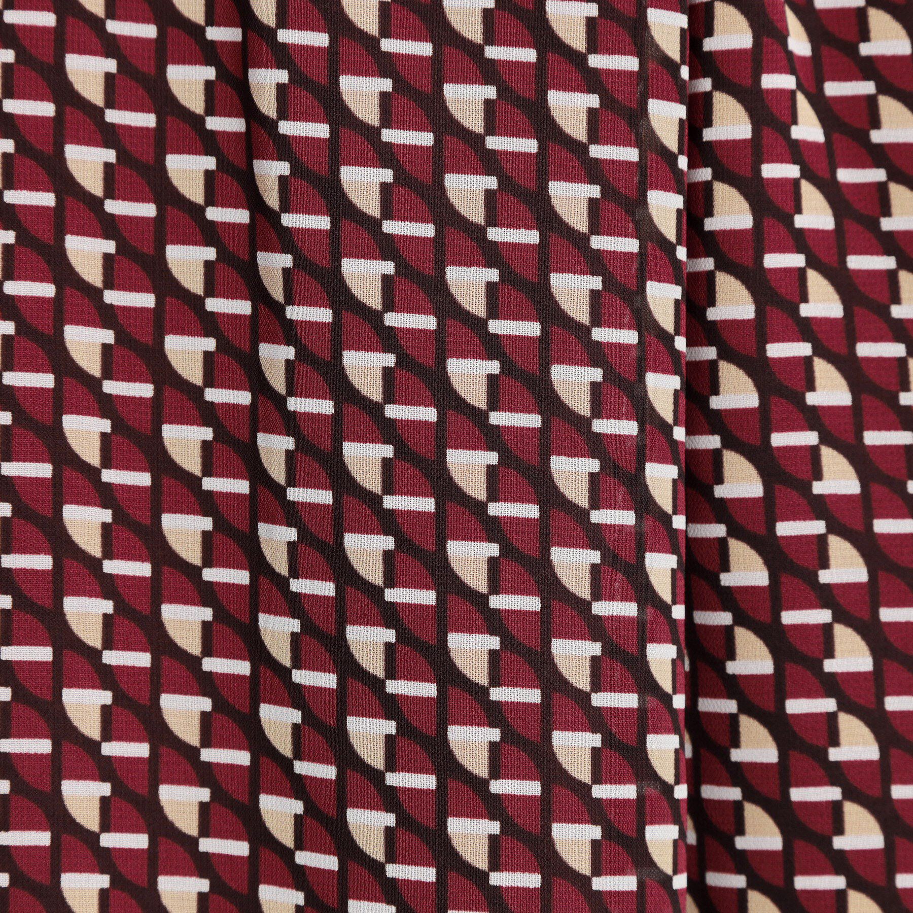 Reflect「【WEB先行カラーあり／マシンウォッシュ可／ウエスト総ゴム】コツキ幾何柄ロングスカート」|スカート|