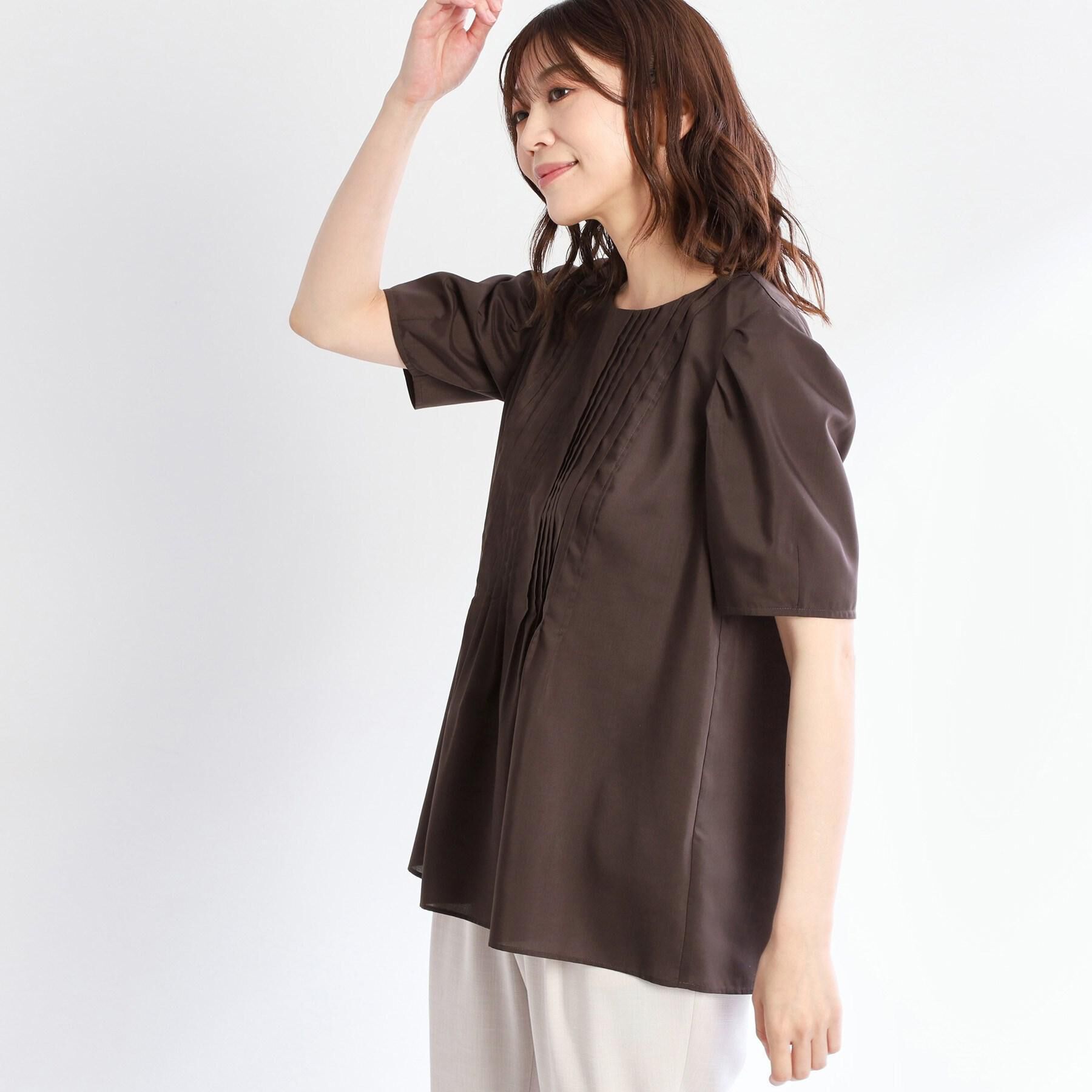 Reflect「【すっきり見え！長め丈】ピンタックデザインチュニックブラウス」|シャツ・ブラウス|