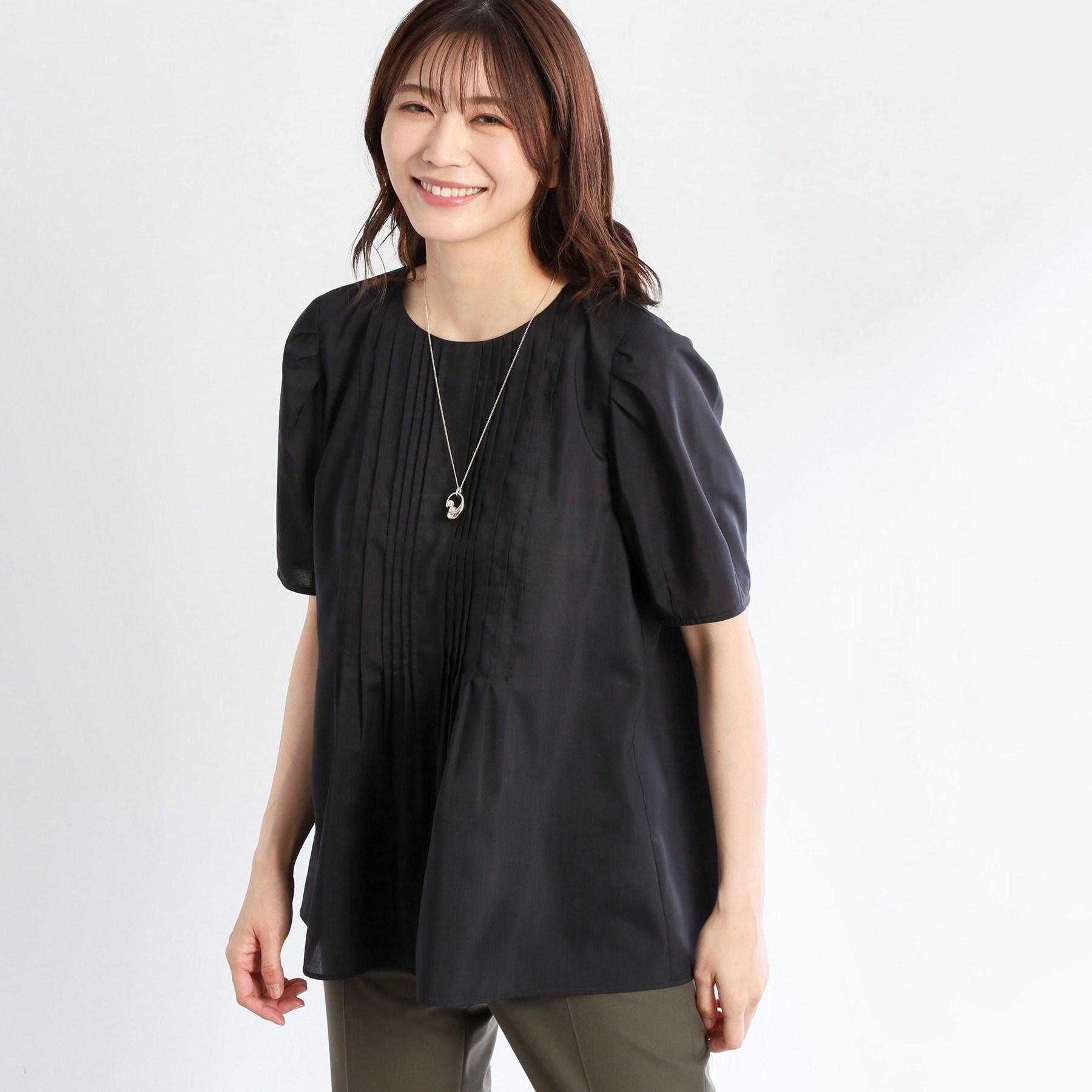 Reflect「【すっきり見え！長め丈】ピンタックデザインチュニックブラウス」|シャツ・ブラウス|