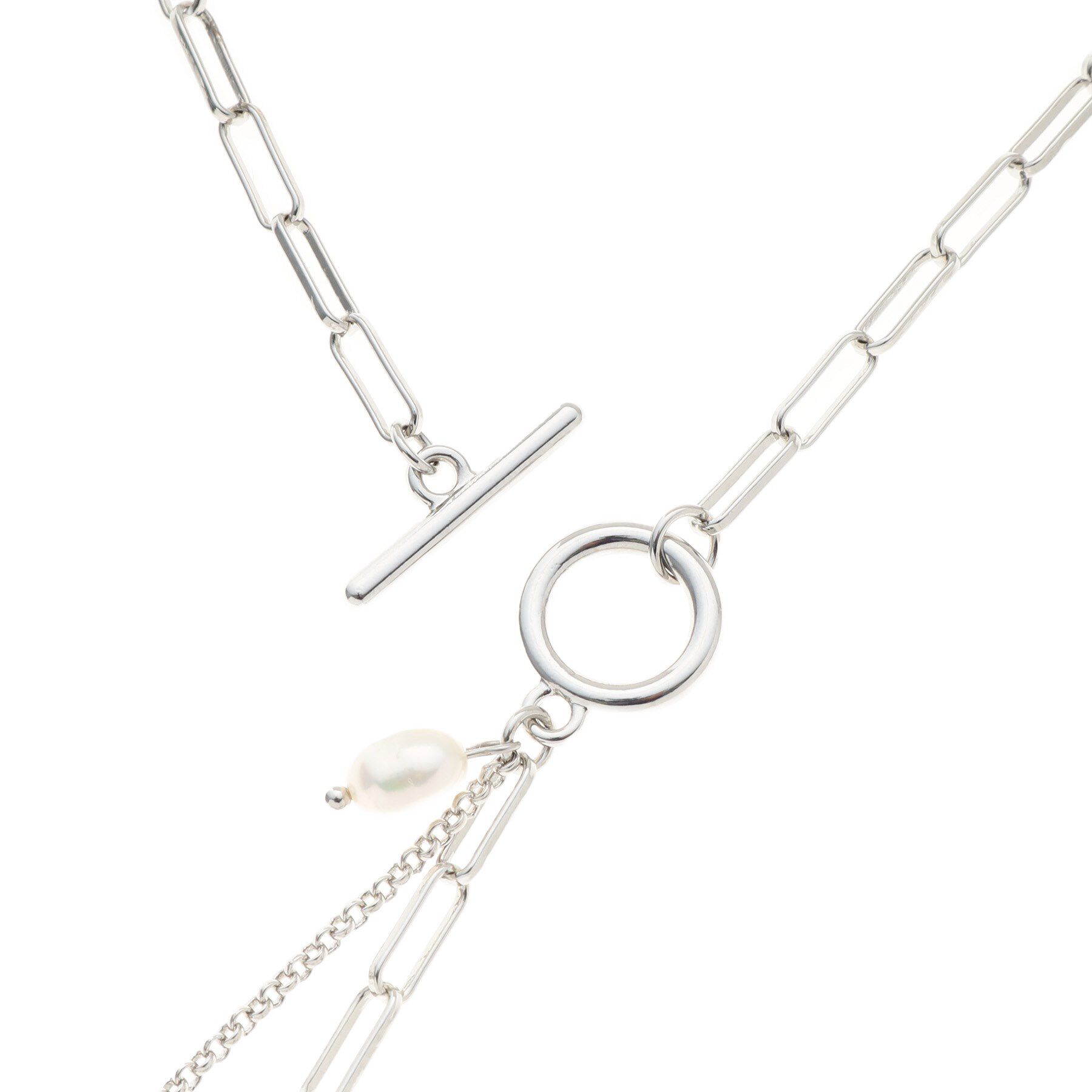 Reflect「Y字シルエット淡水パールネックレス」|ネックレス|