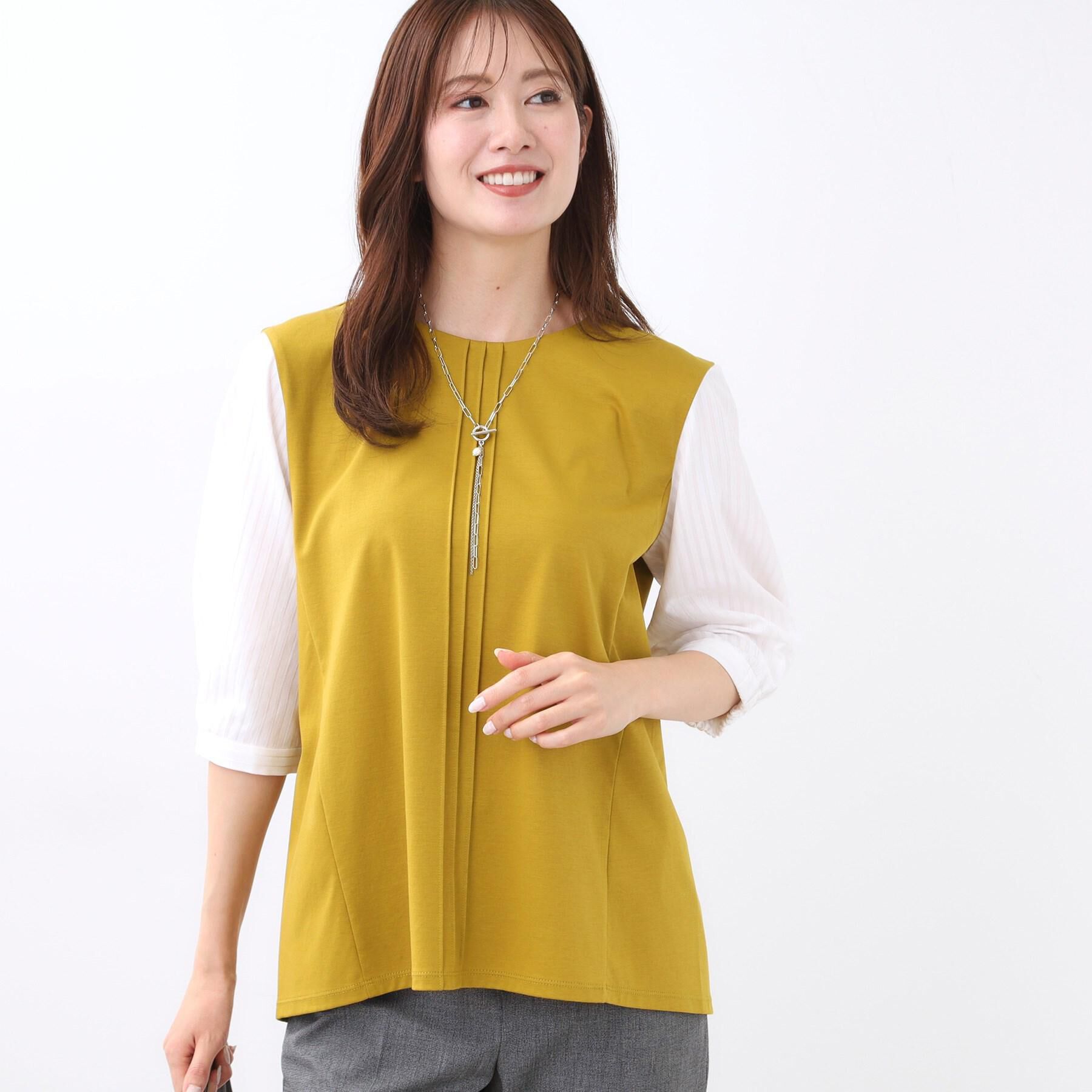 Reflect「【アウターを着てもすっきり／体型カバー／腰周りが気にならない】長め丈プルオーバージャージ」|Tシャツ・カットソー|