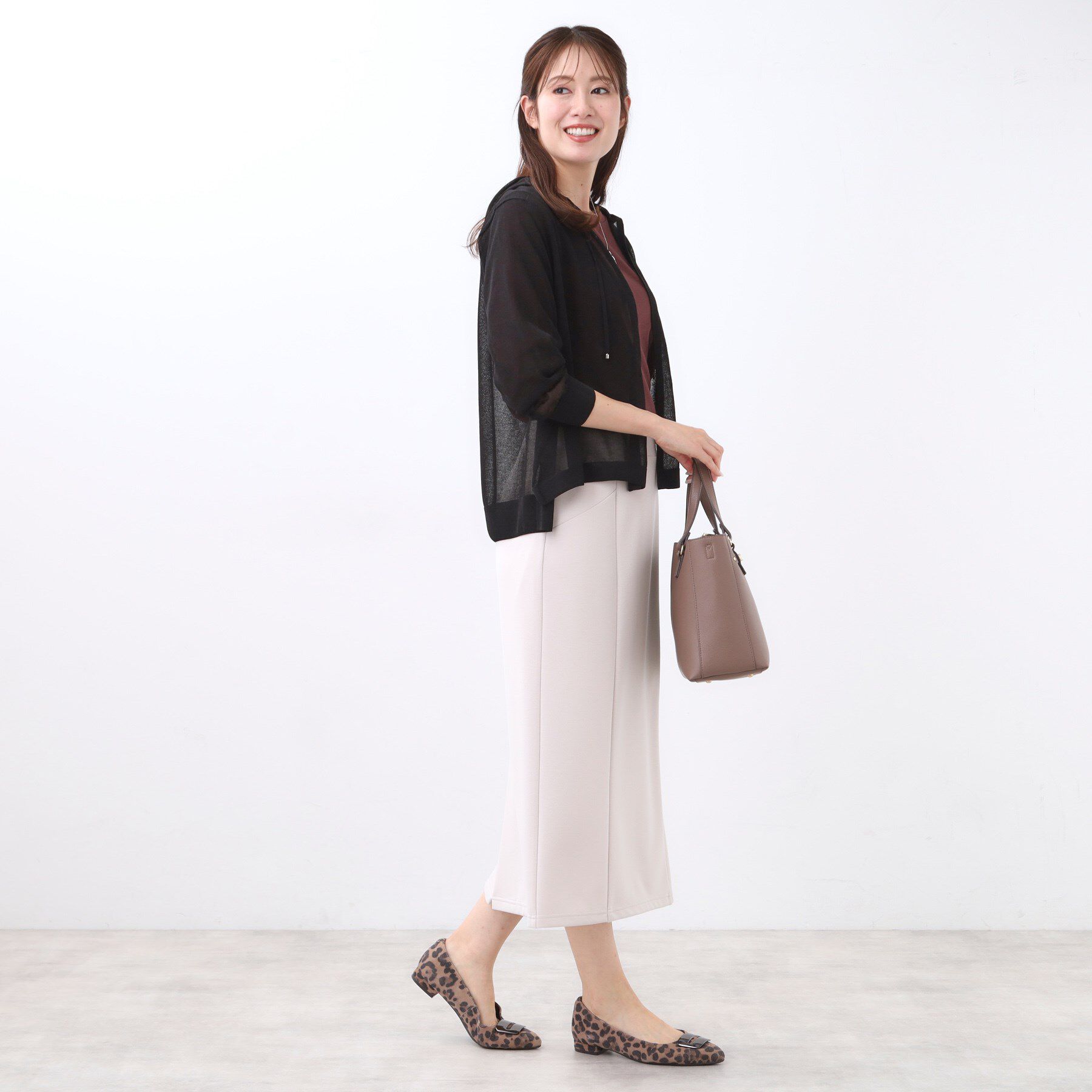 Reflect「【寒暖差対策に◎／手洗い可／旅行や通勤に】フード付きシアーカーディガン」|カーディガン|