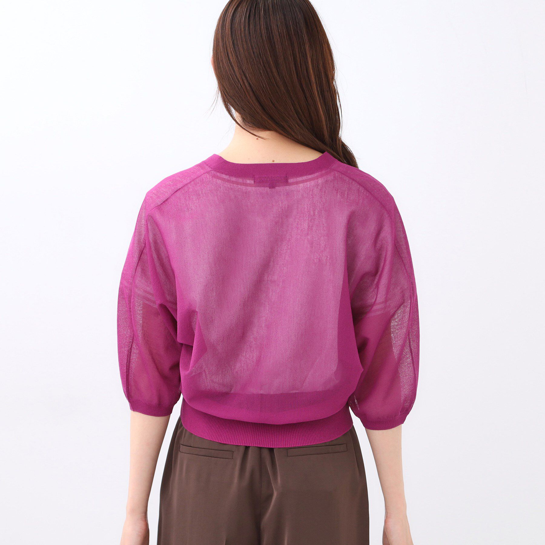 Reflect「【手洗い可】ボレロ風シアーカーディガン」|カーディガン|