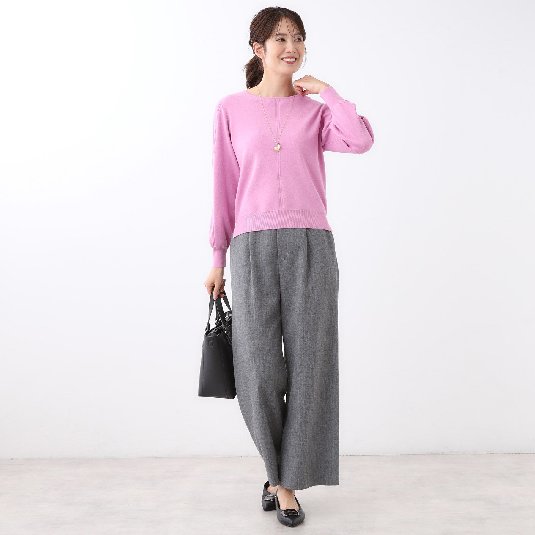 Reflect「【選べる6色／長く着られる◎】ボートネックニット」|ニット・セーター|