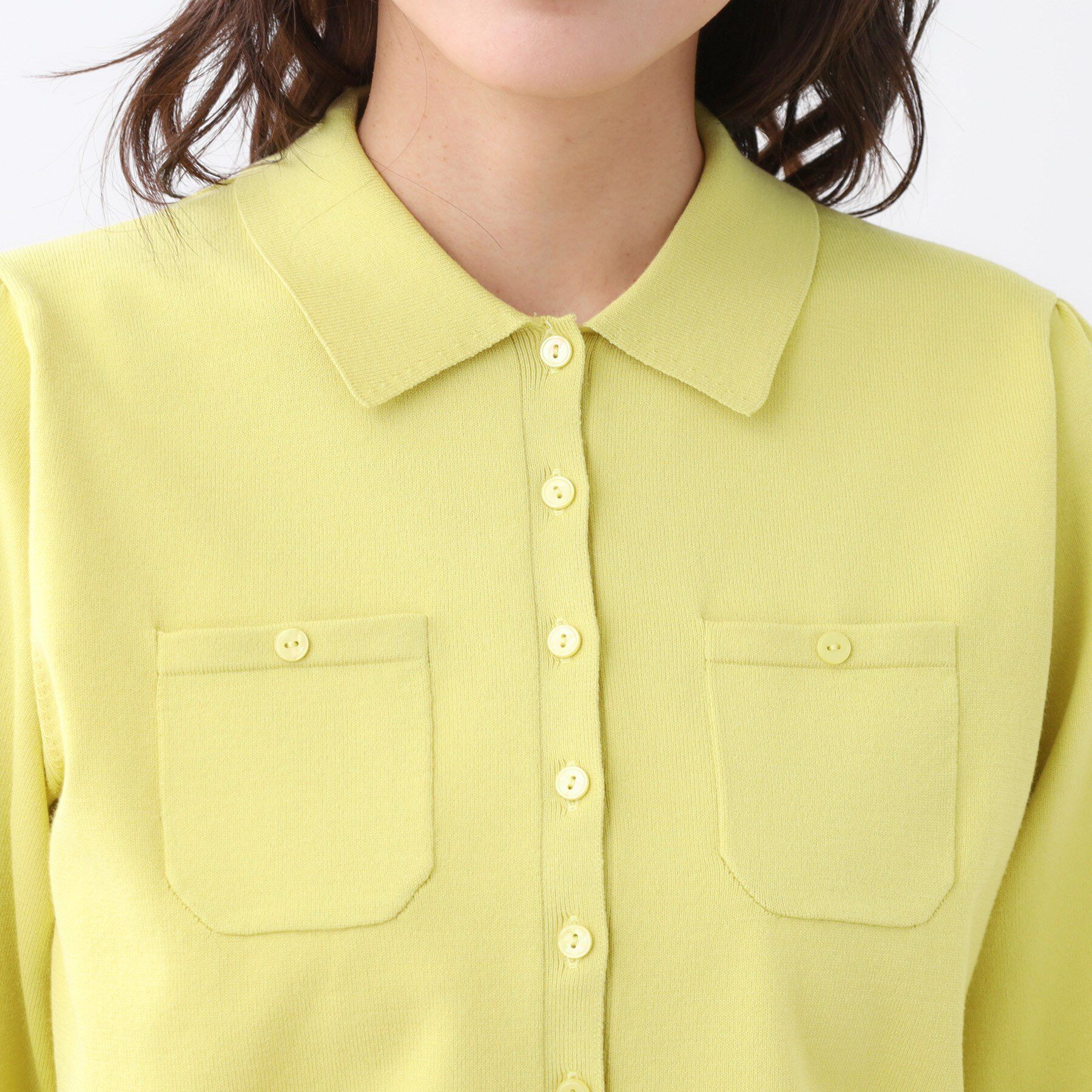 Reflect「【透けにくい◎】衿付き七分袖ニット」|ニット・セーター|