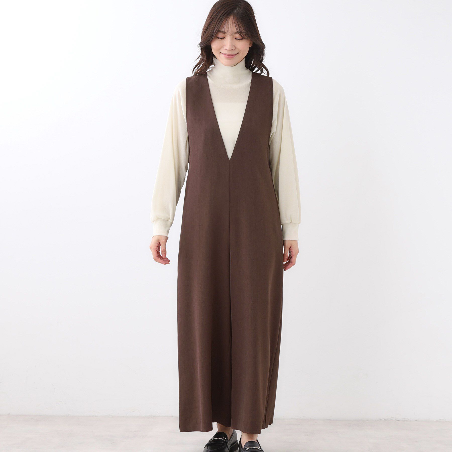 Reflect「【すっきり縦長シルエット】サロペットパンツ」|オールインワン|