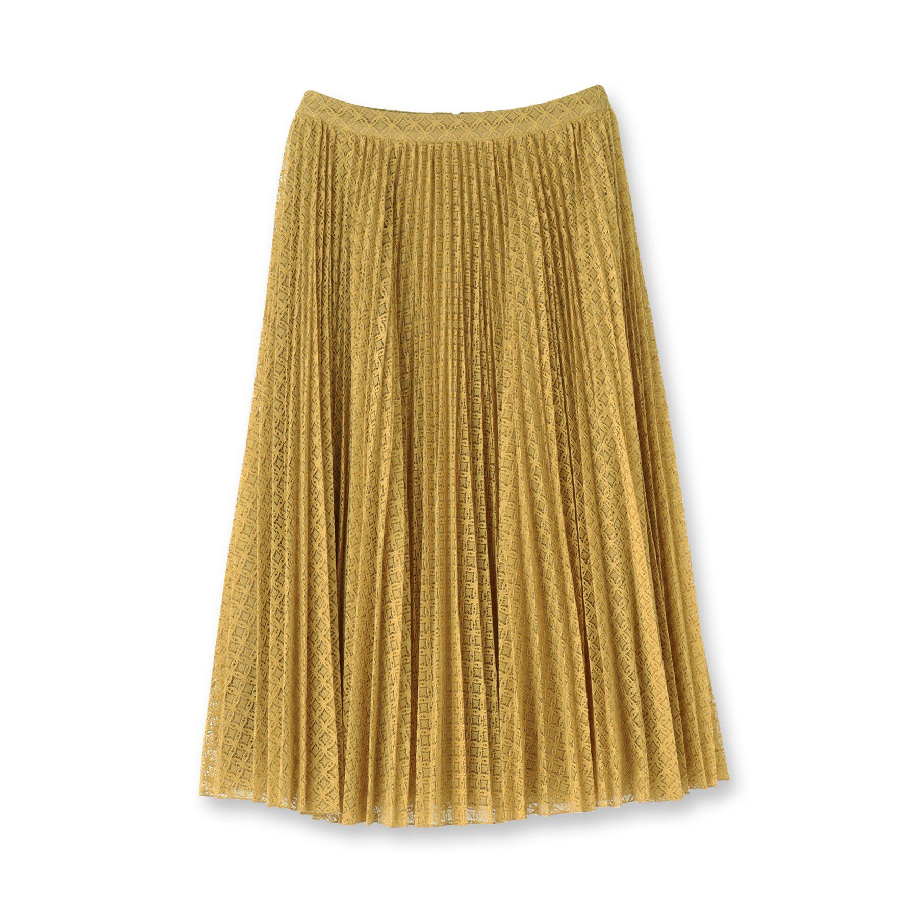 Reflect「【イージーケア】サークルダイヤ柄レースプリーツスカート」|スカート|