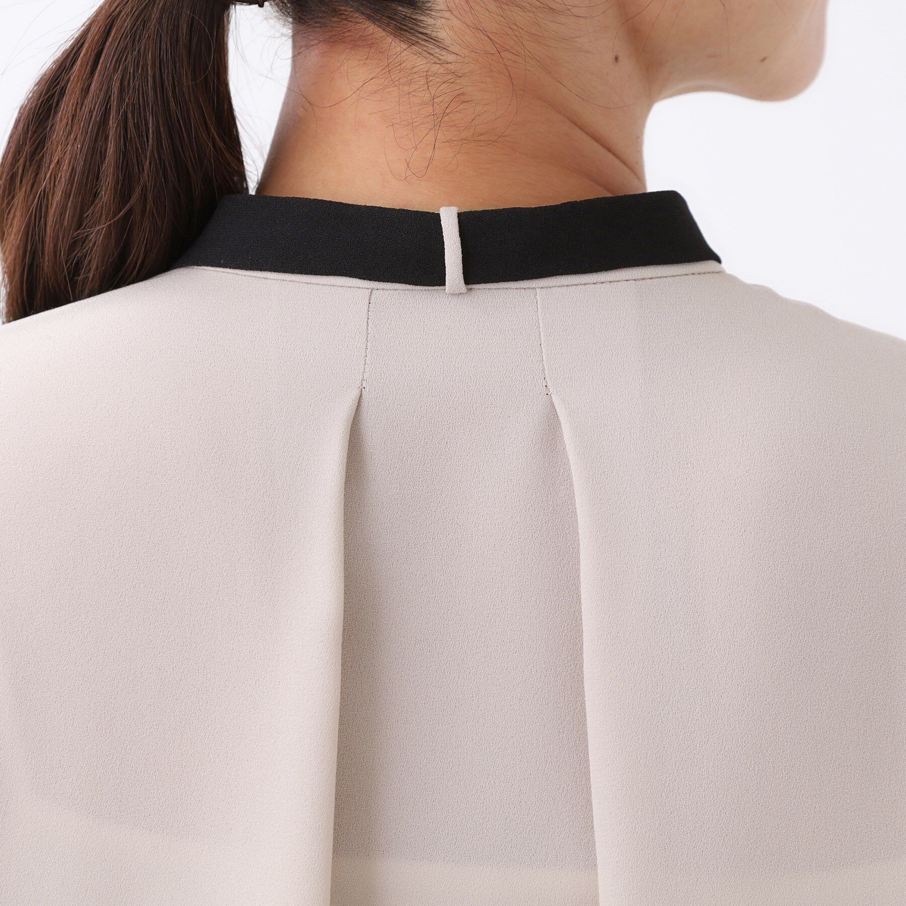 Reflect「【配色ボウタイ付き】八分袖ジョーゼットブラウス」|シャツ・ブラウス|