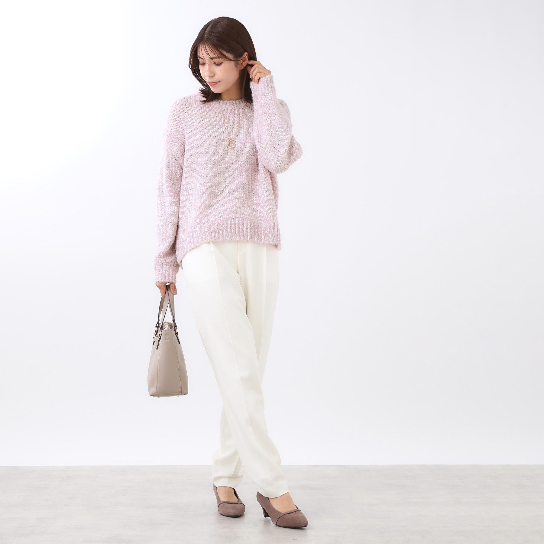 Reflect「【一枚で着映え◎／ゆったり着られるワンサイズ】スパンコール&times;ラメニット」|ニット・セーター|