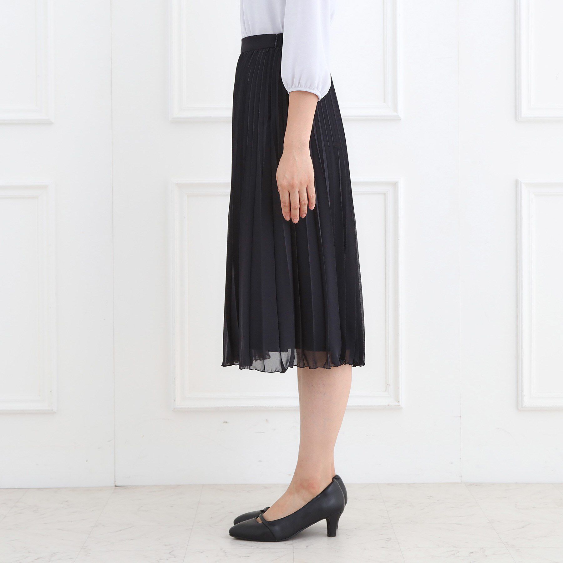 Reflect「【お仕事に◎】シフォンジョーゼットプリーツスカート」|スカート|