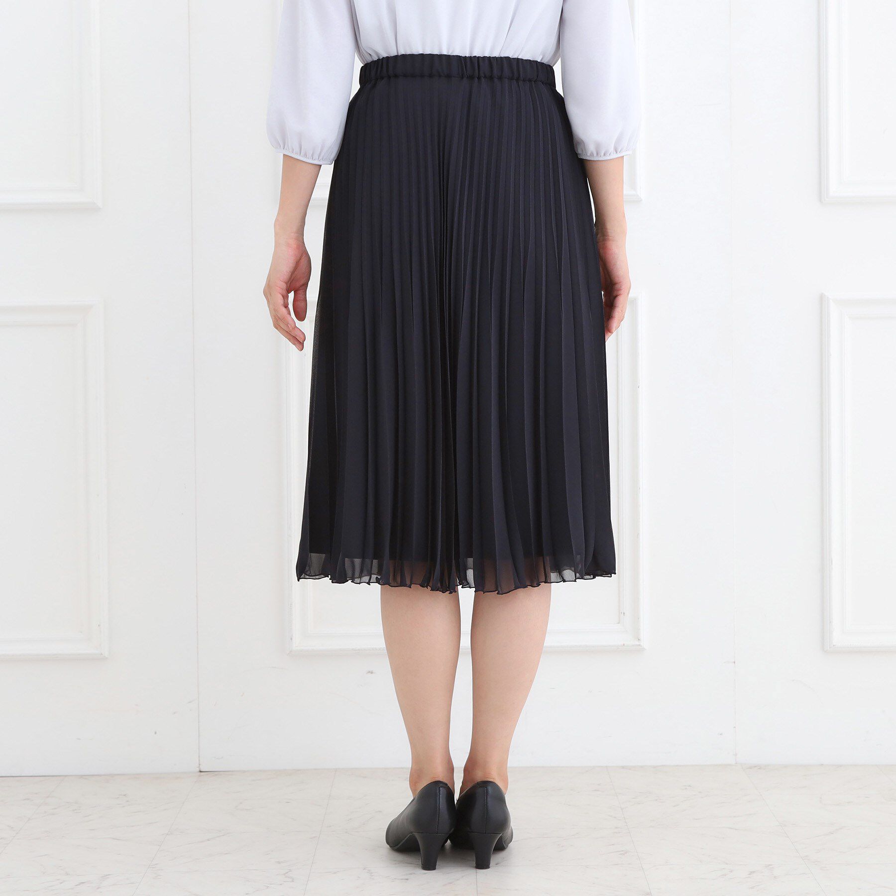 Reflect「【お仕事に◎】シフォンジョーゼットプリーツスカート」|スカート|