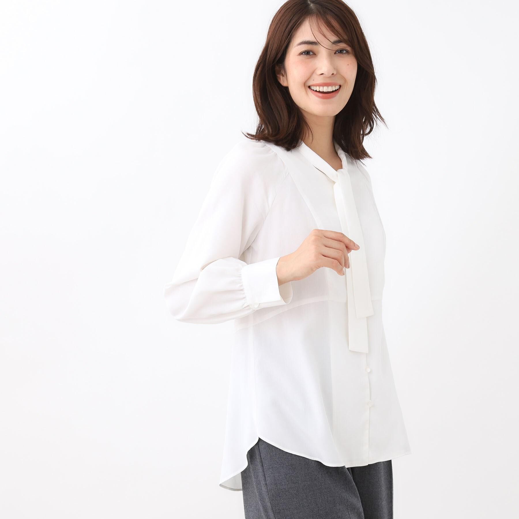 Reflect「【レイヤードに◎】ボウタイブラウス」|シャツ・ブラウス|