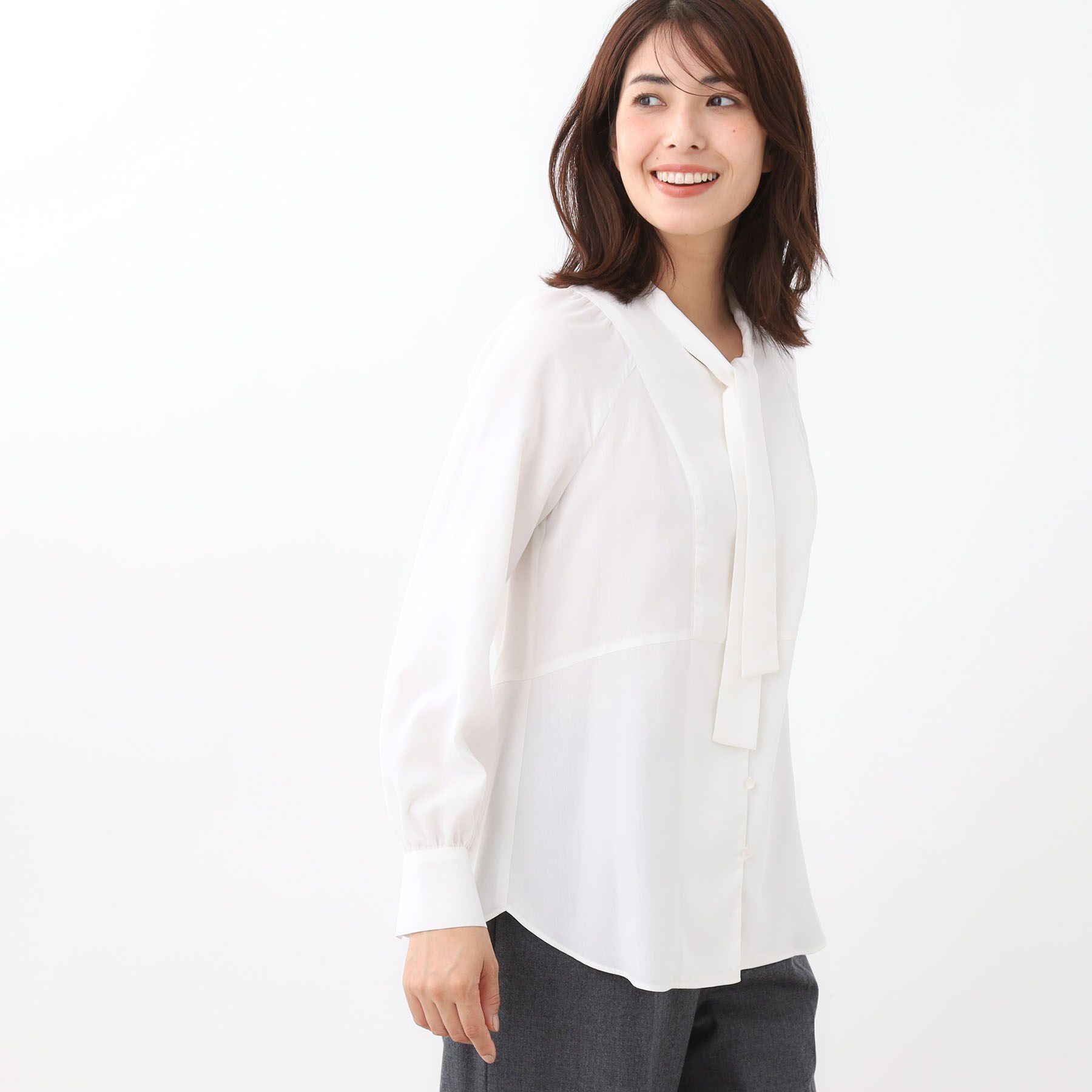 Reflect「【レイヤードに◎】ボウタイブラウス」|シャツ・ブラウス|