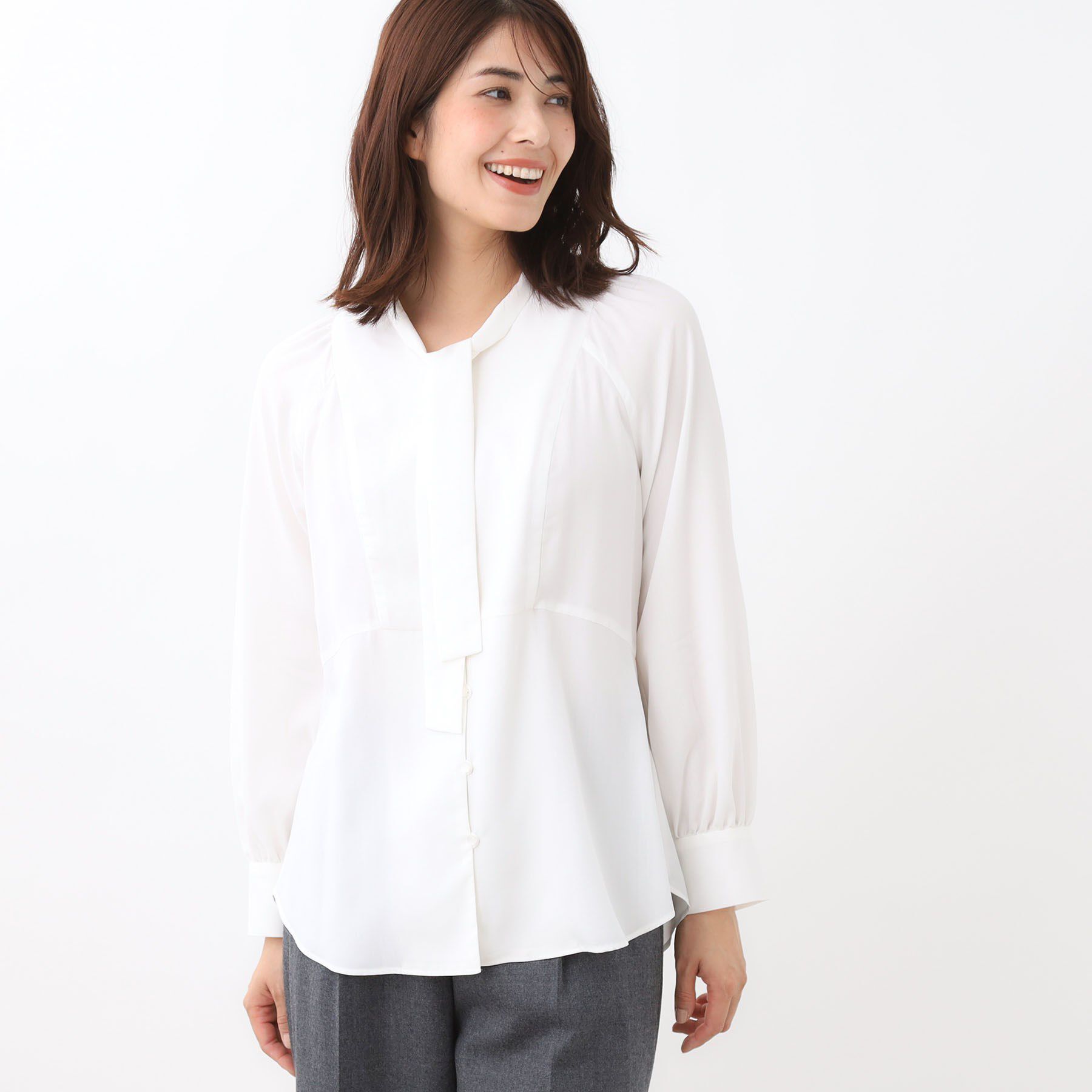 Reflect「【レイヤードに◎】ボウタイブラウス」|シャツ・ブラウス|