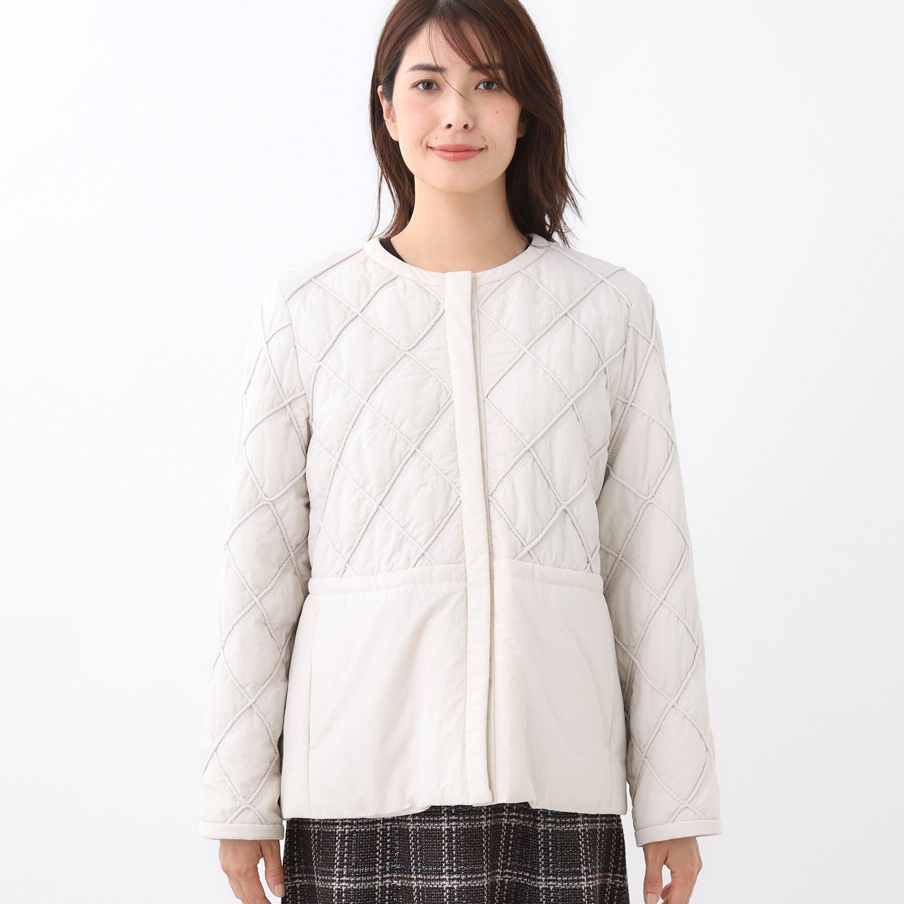 Reflect「【気軽な羽織に◎】中綿キルティングショートコート」|ダウン|