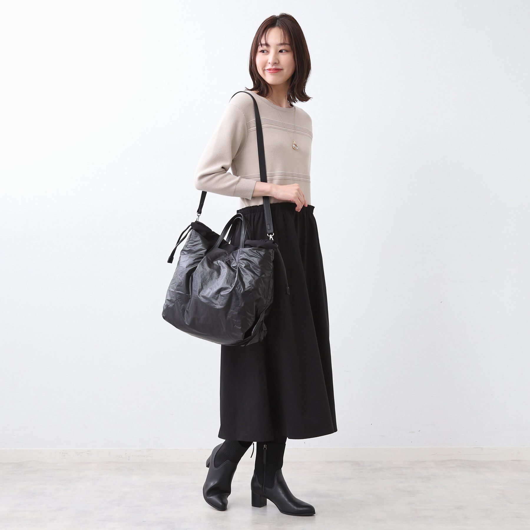 Reflect「【しっかり収納／小旅行に◎／インナーバッグ入り／ショルダー付き】2WAYナイロンバッグ」|トートバッグ|