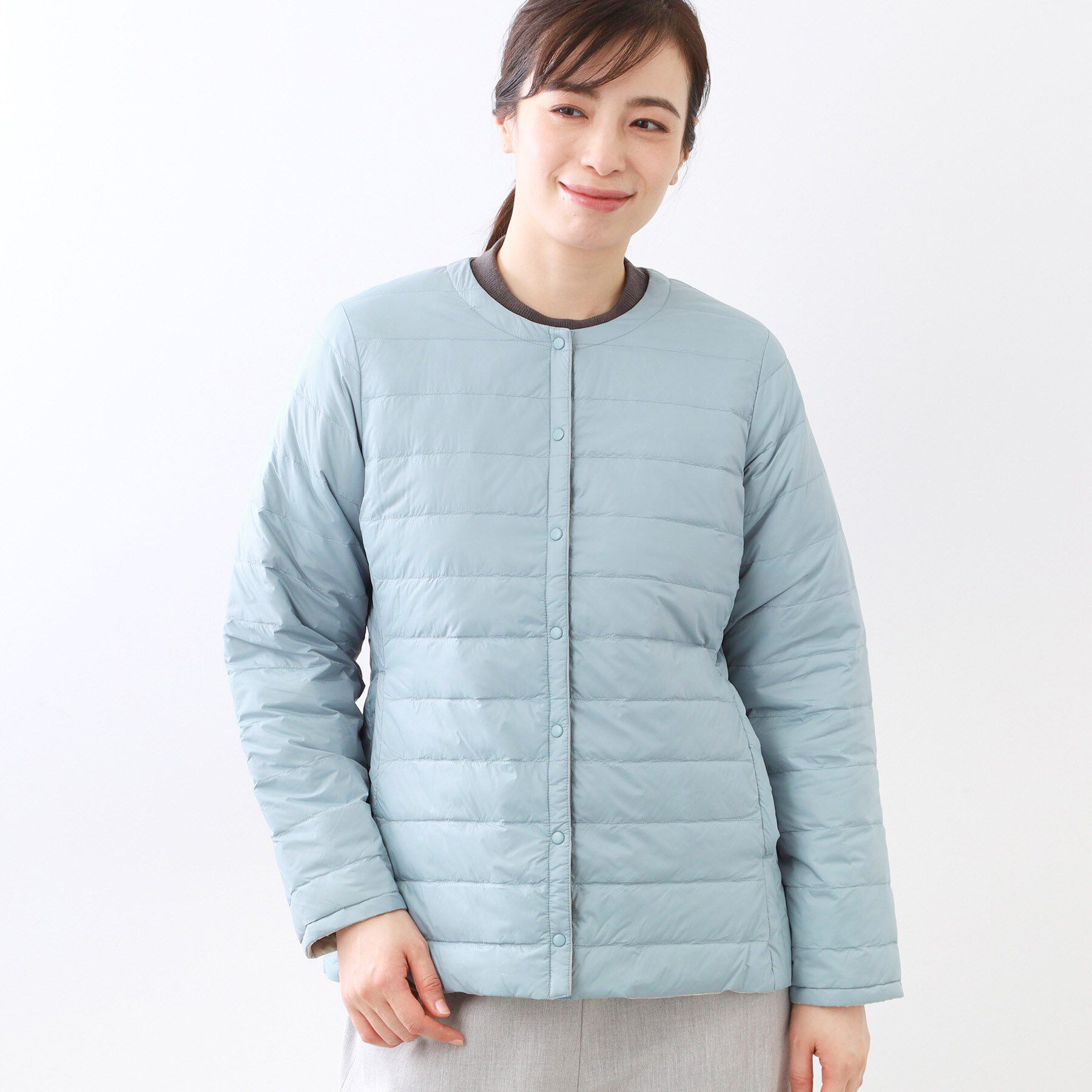 Reflect「【リバーシブルで着られる◎】ダイヤ柄キルトジャケット」|ダウン|