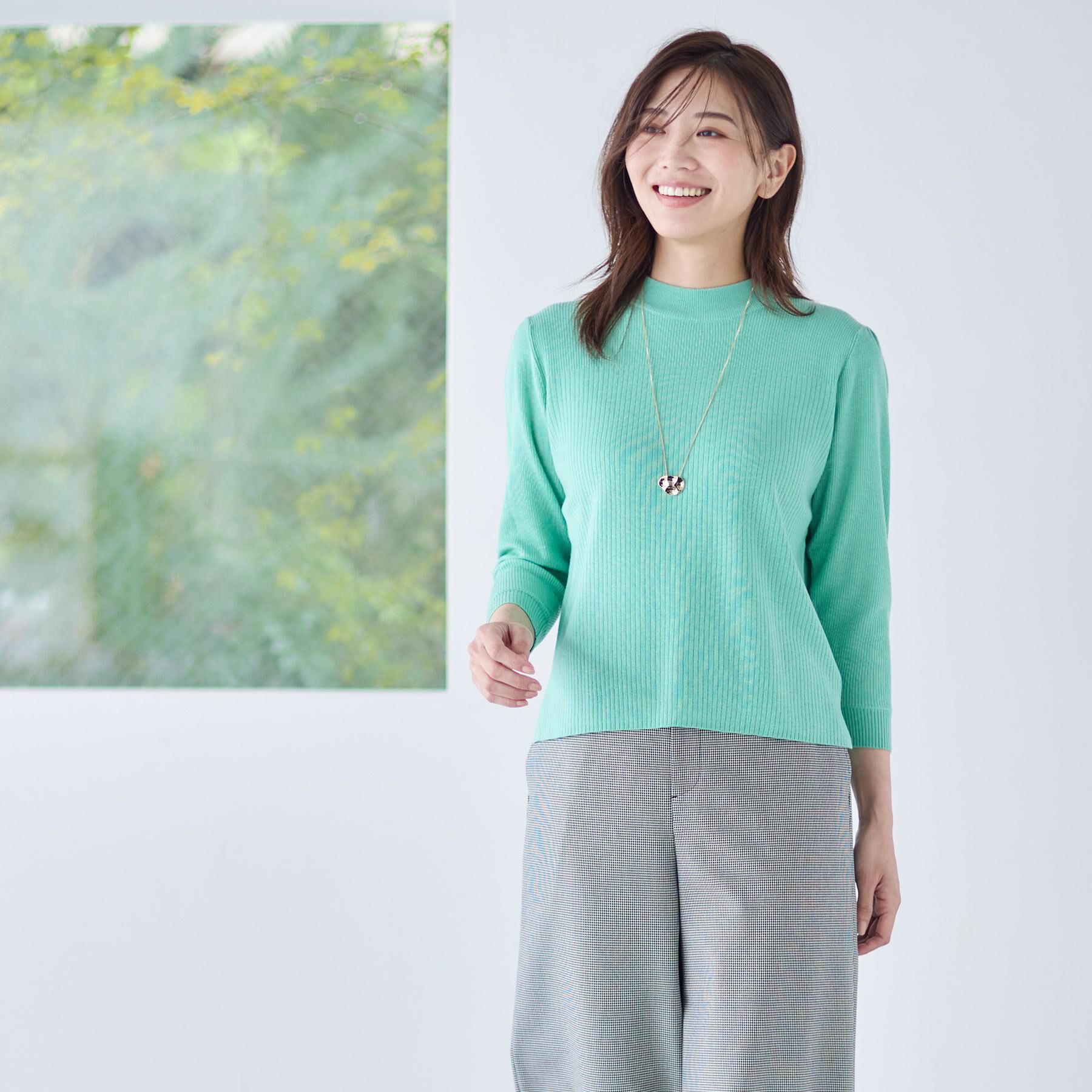 Reflect「【選べる5色／アンサンブル可】プチハイネックリブニット」|ニット・セーター|