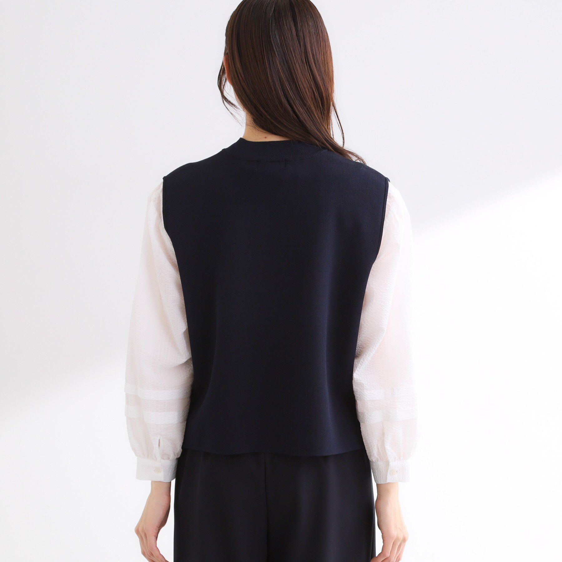 Reflect「【セットアップ可】ダブルジャカードニットベスト」|ニット・セーター|