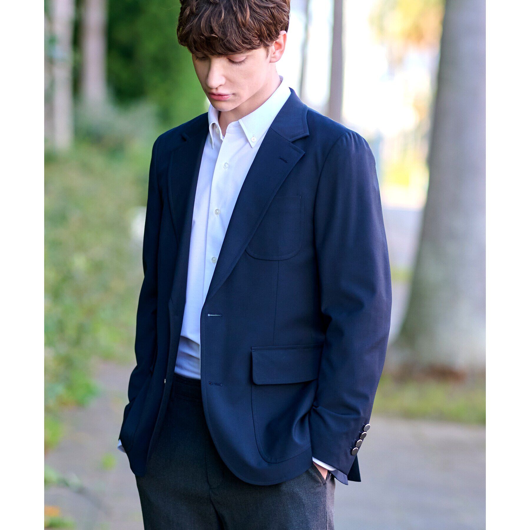 DRESSTERIOR「SUPER120&rsquo;S ネイビーブレザー」|テーラードジャケット|