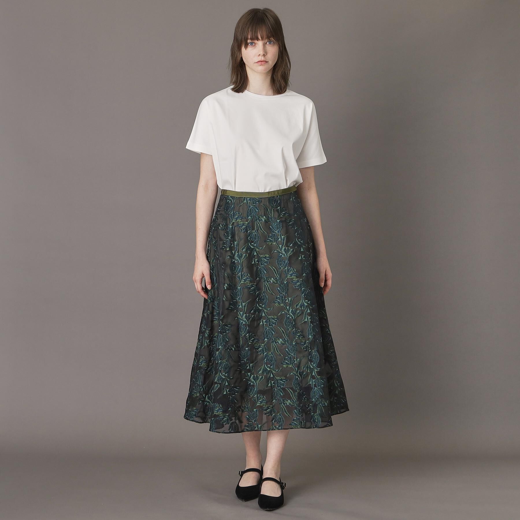 DRESSTERIOR「【きれいめ/裏地取り外し可】シアージャカードスカート」|スカート|