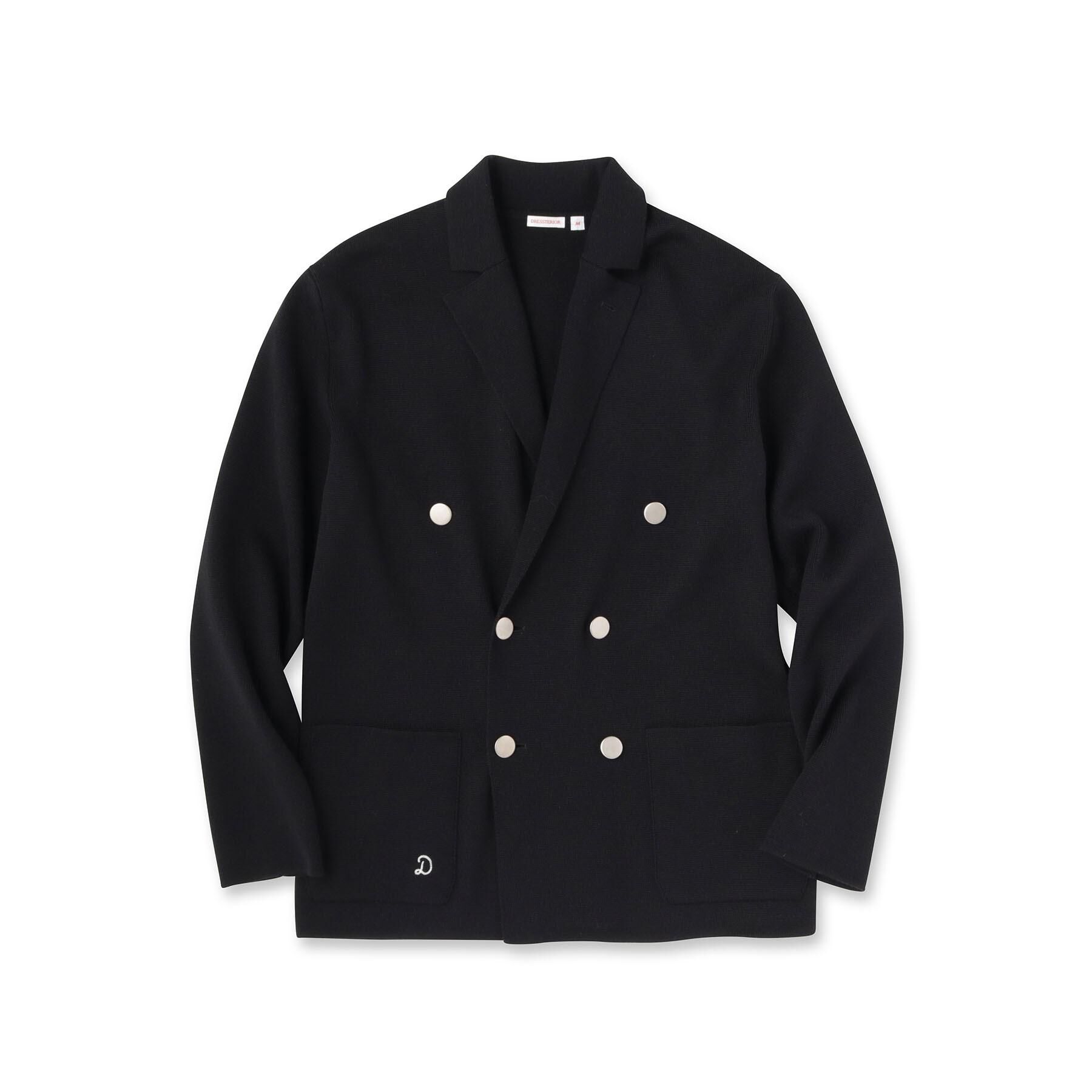 DRESSTERIOR「ダブルブレスト ニットジャケット」|テーラードジャケット|