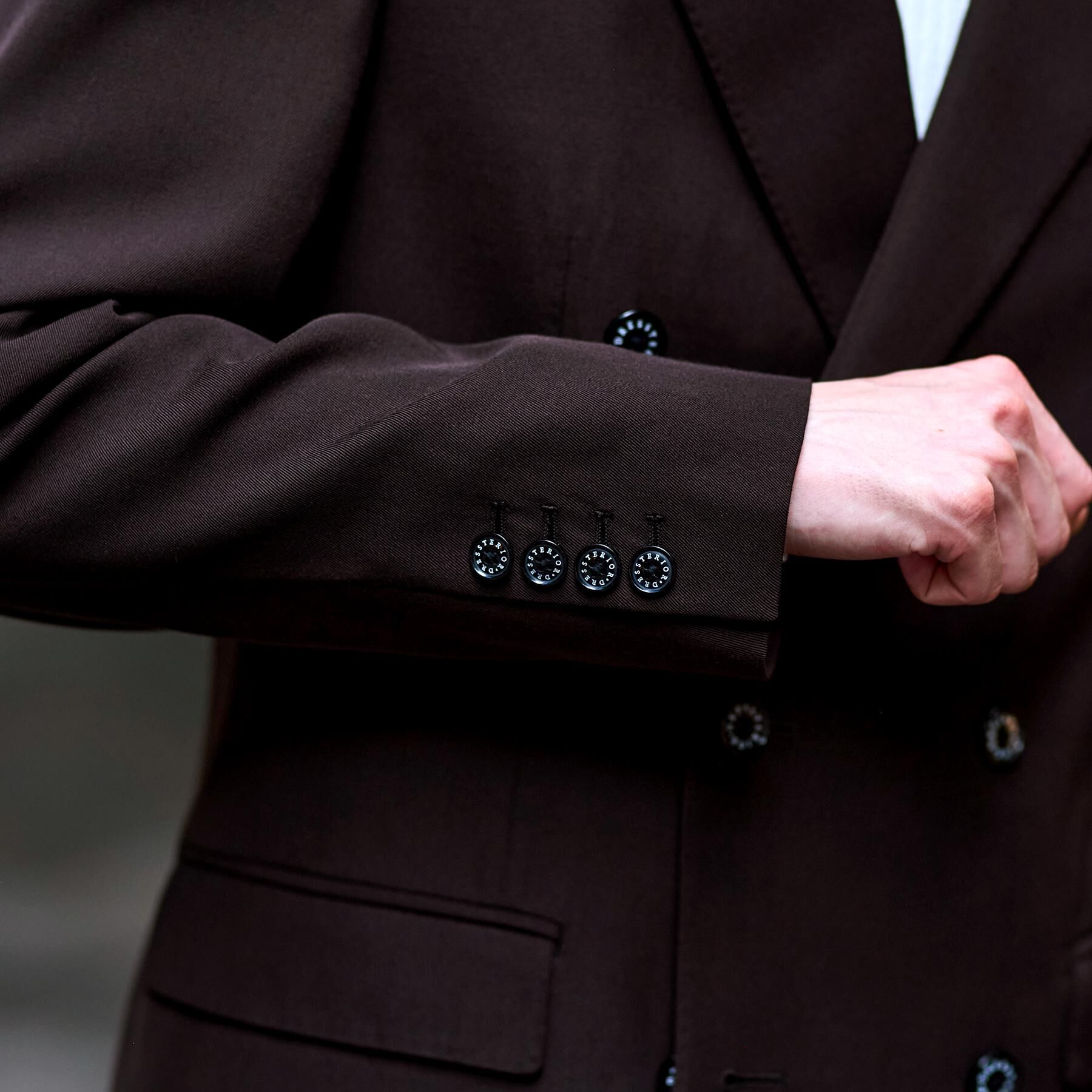 DRESSTERIOR「【セットアップ可】ブラウンツイル ダブルジャケット」|テーラードジャケット|