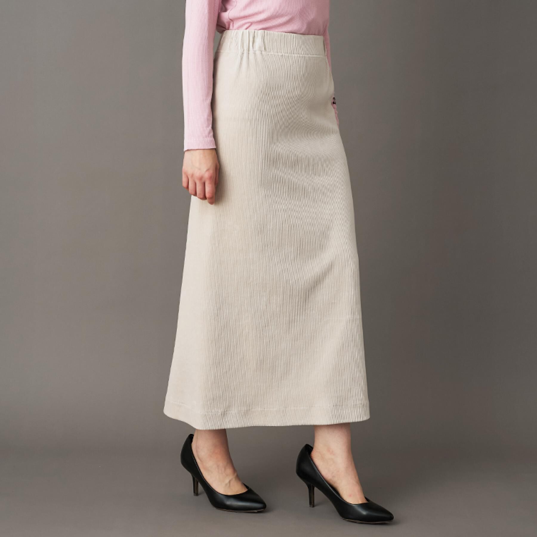 DRESSTERIOR「コーデュロイジャージタイトスカート」|スカート|