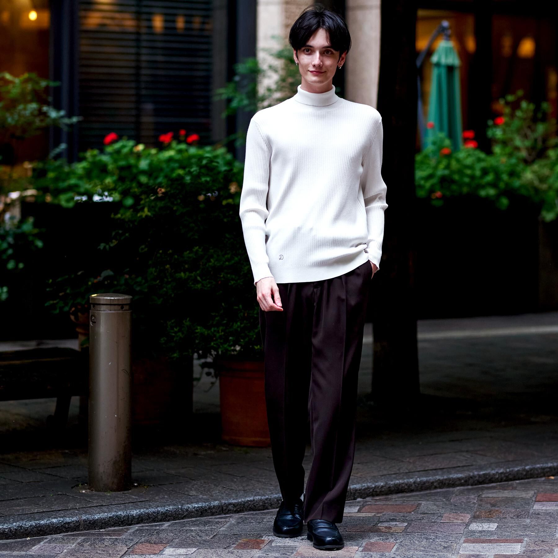 DRESSTERIOR「ワイドリブ タートルネックニット」|ニット・セーター|