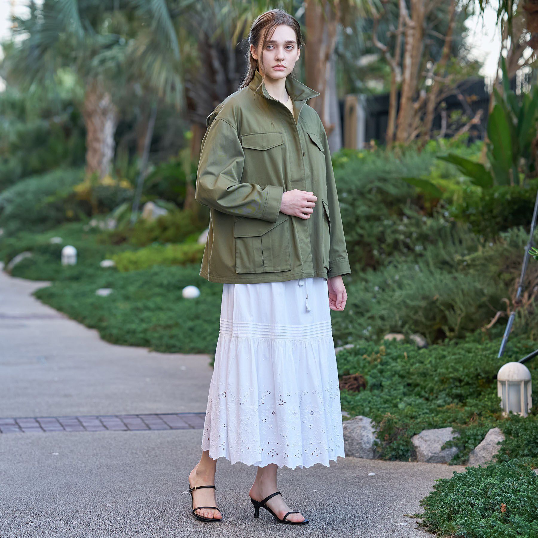 DRESSTERIOR「【ウォッシャブル】コンパクトコットンミリタリーブルゾン」|ブルゾン・スタジャン|