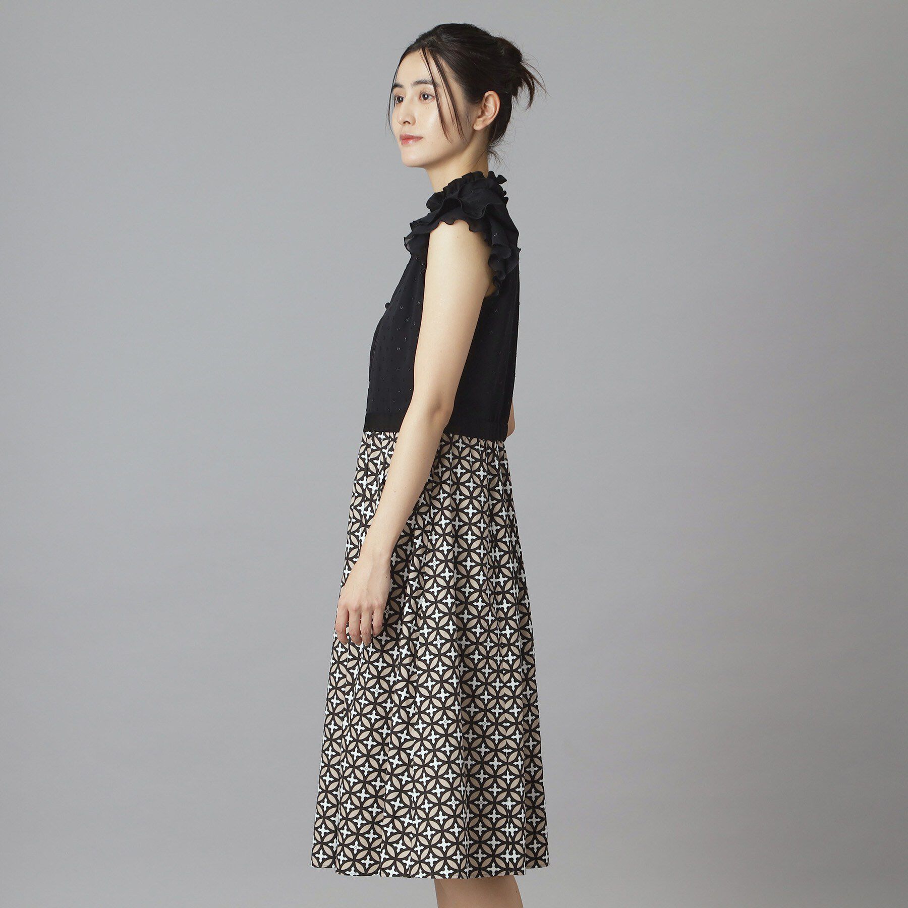 DRESSTERIOR「【ウォッシャブル】オーバーラップウィングスリーブドレス」|ワンピース|