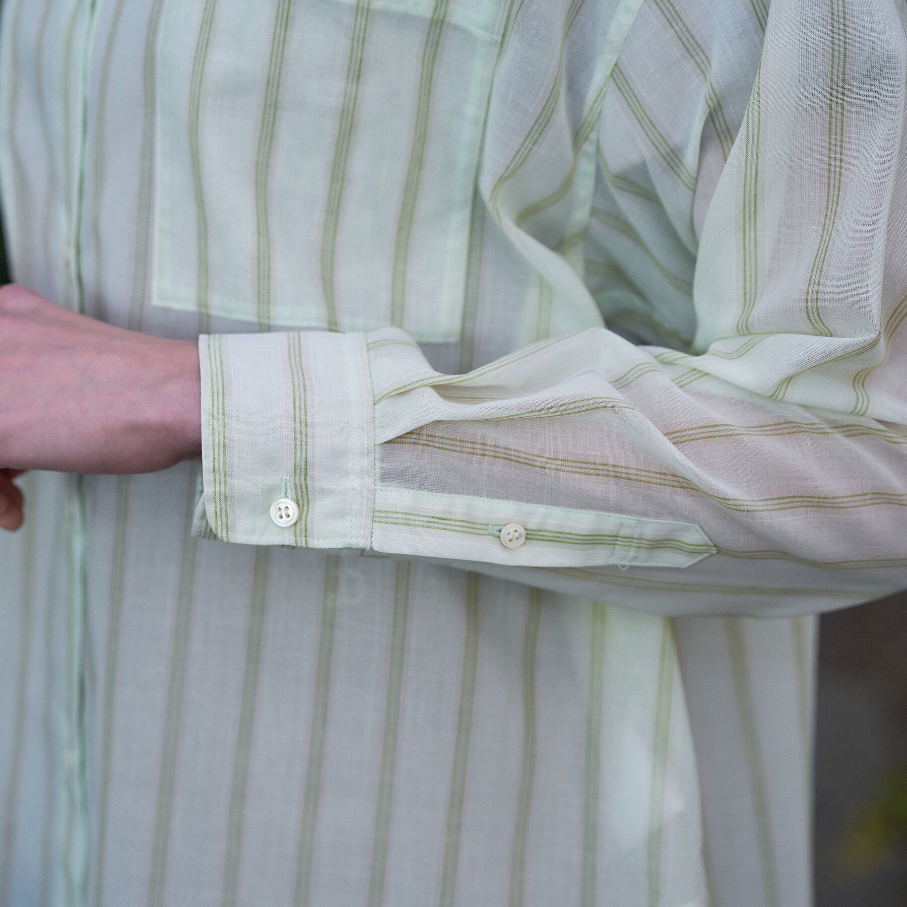 DRESSTERIOR「シアー ストライプシャツ」|シャツ・ブラウス|