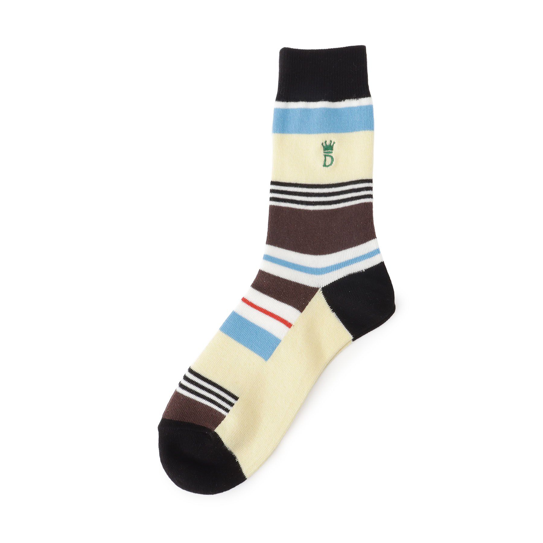DRESSTERIOR「マルチボーダー柄ソックス」|ソックス|ブラウン(344)