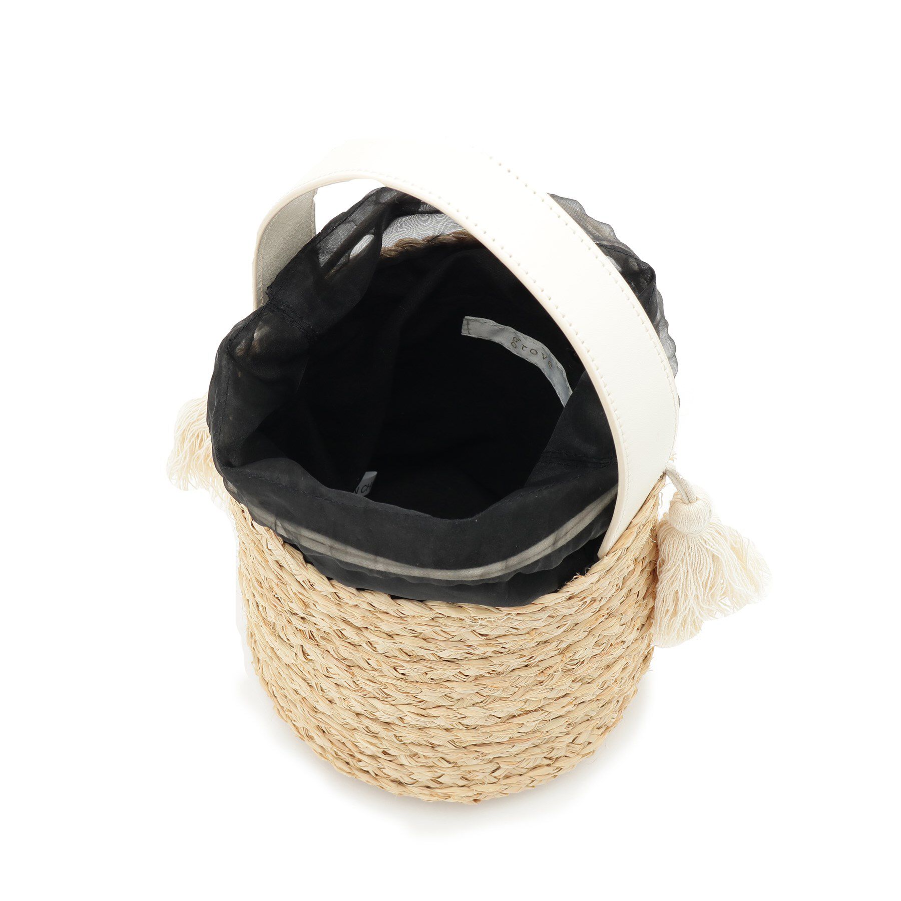 grove「ラフィアバケツタッセル巾着ショルダー」|ショルダー・メッセンジャー|