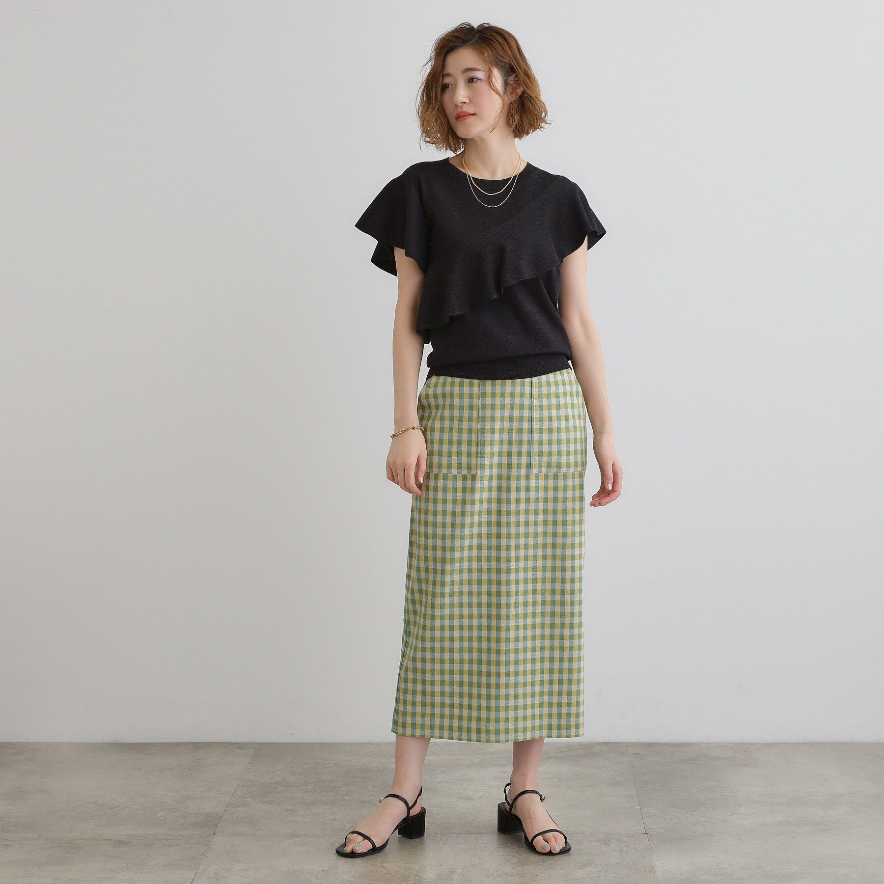 grove「アシメフレアニットプルオーバー」|ニット・セーター|