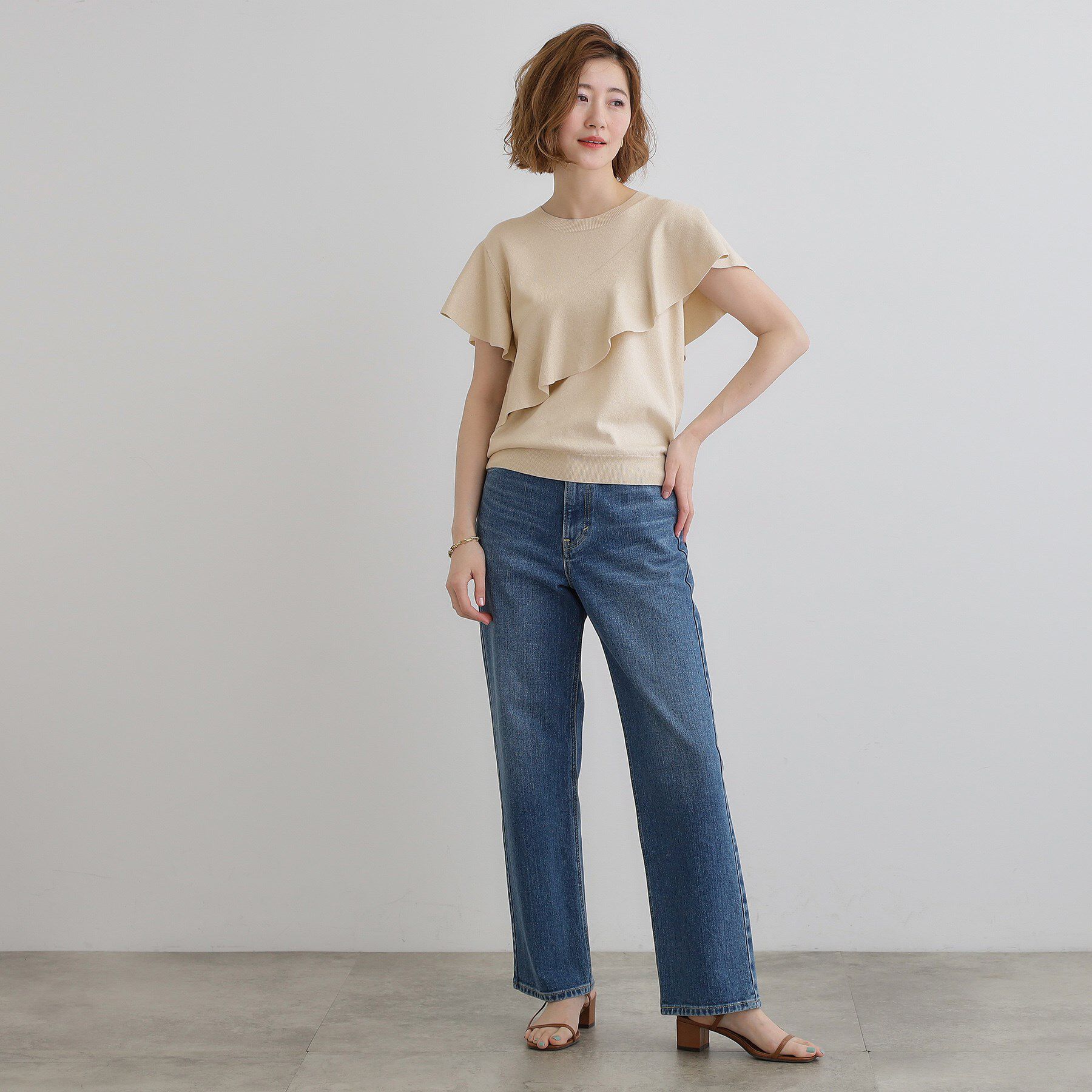 grove「アシメフレアニットプルオーバー」|ニット・セーター|