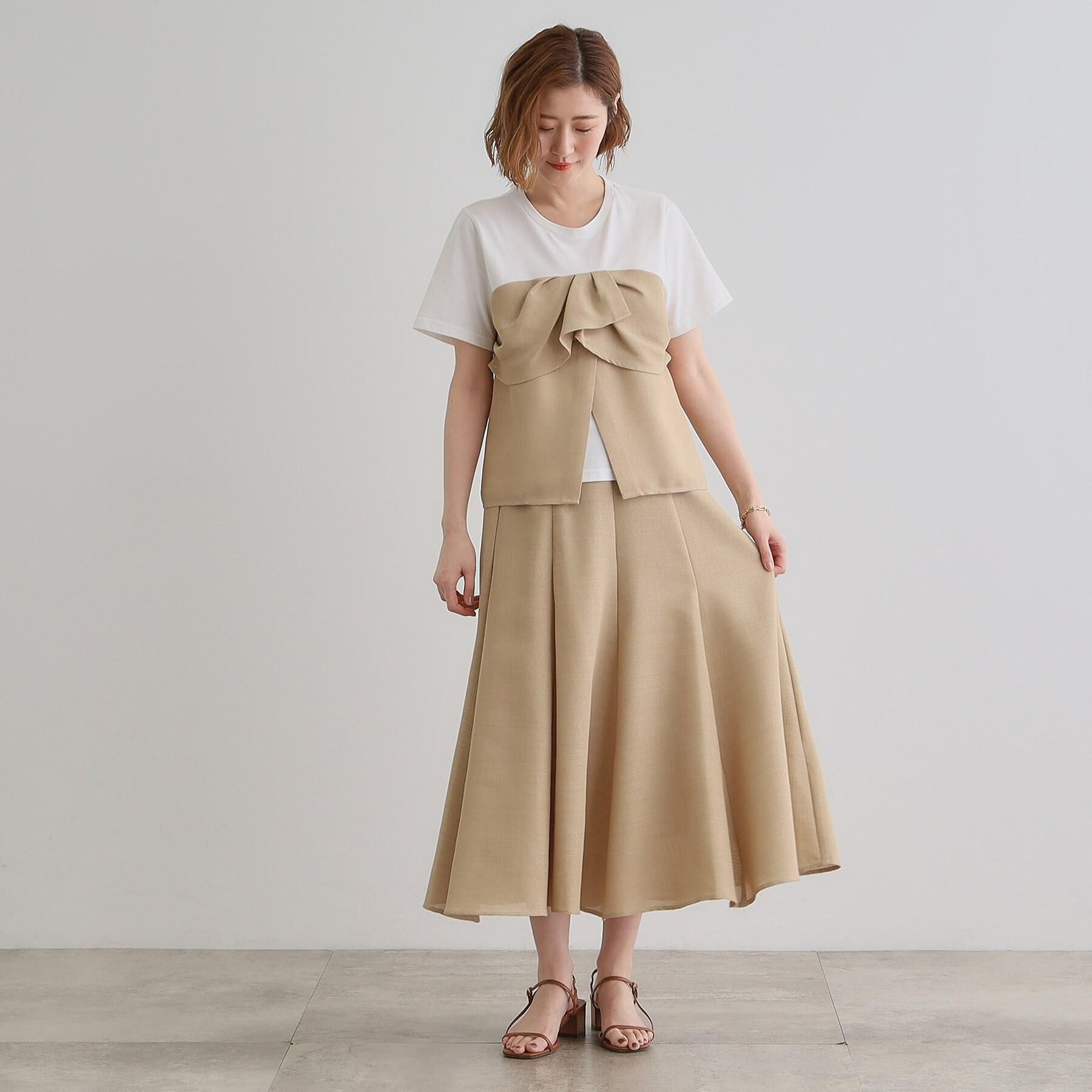 grove「【大人のリゾートスタイル/SETUP】麻調ビスチェドッキングT」|Tシャツ・カットソー|