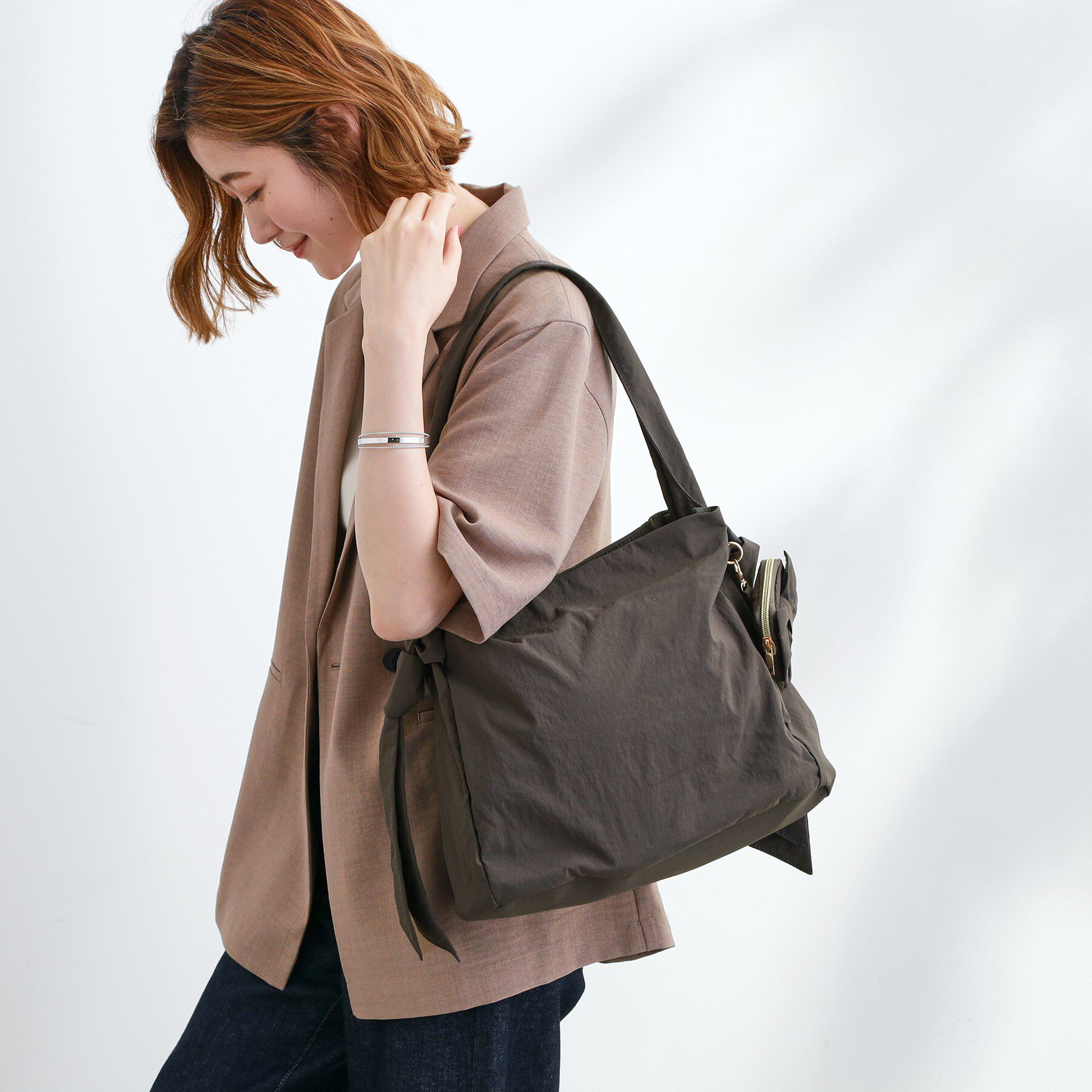 grove「【撥水】リボンチャームサイドノットショルダー」|ショルダー・メッセンジャー|