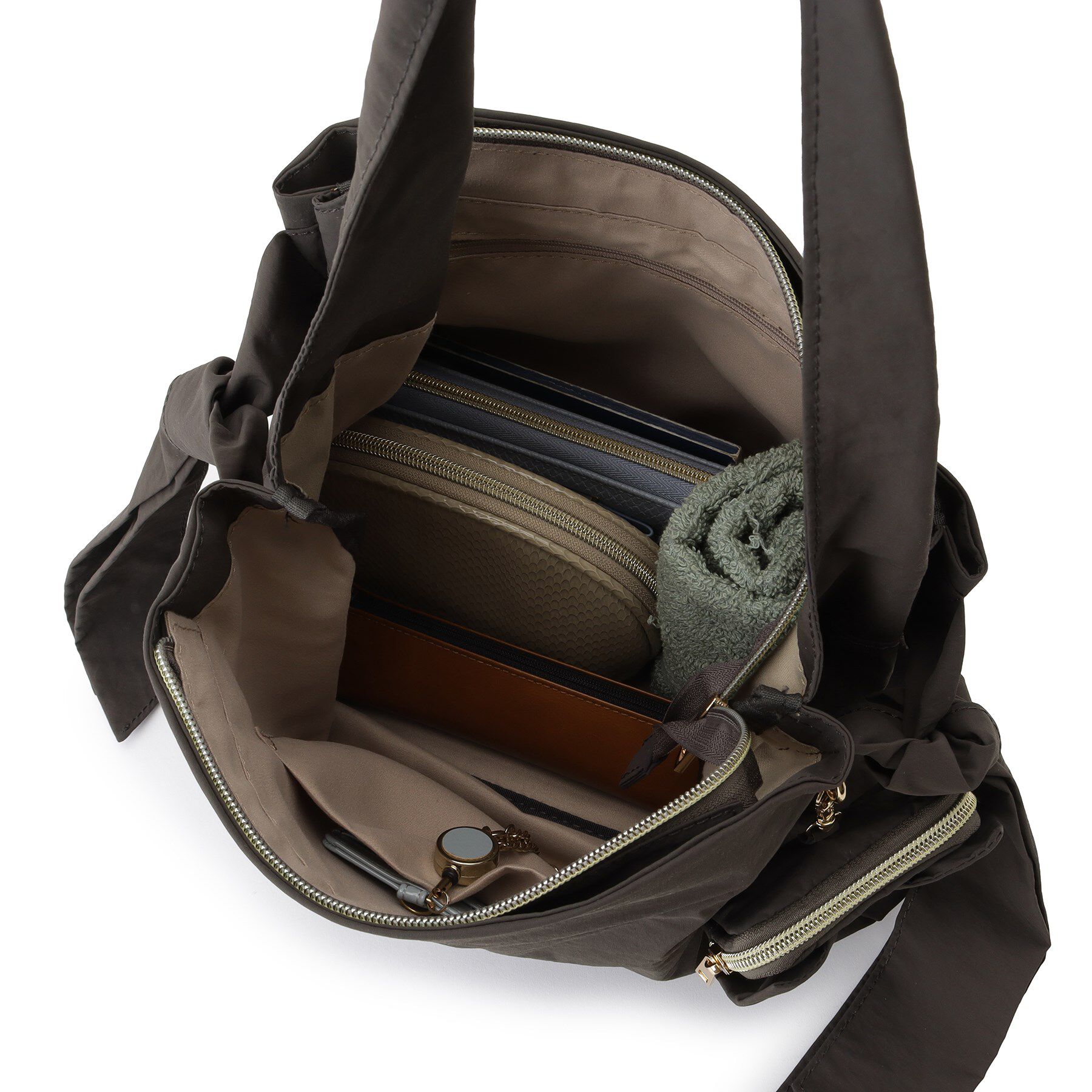 grove「【撥水】リボンチャームサイドノットショルダー」|ショルダー・メッセンジャー|