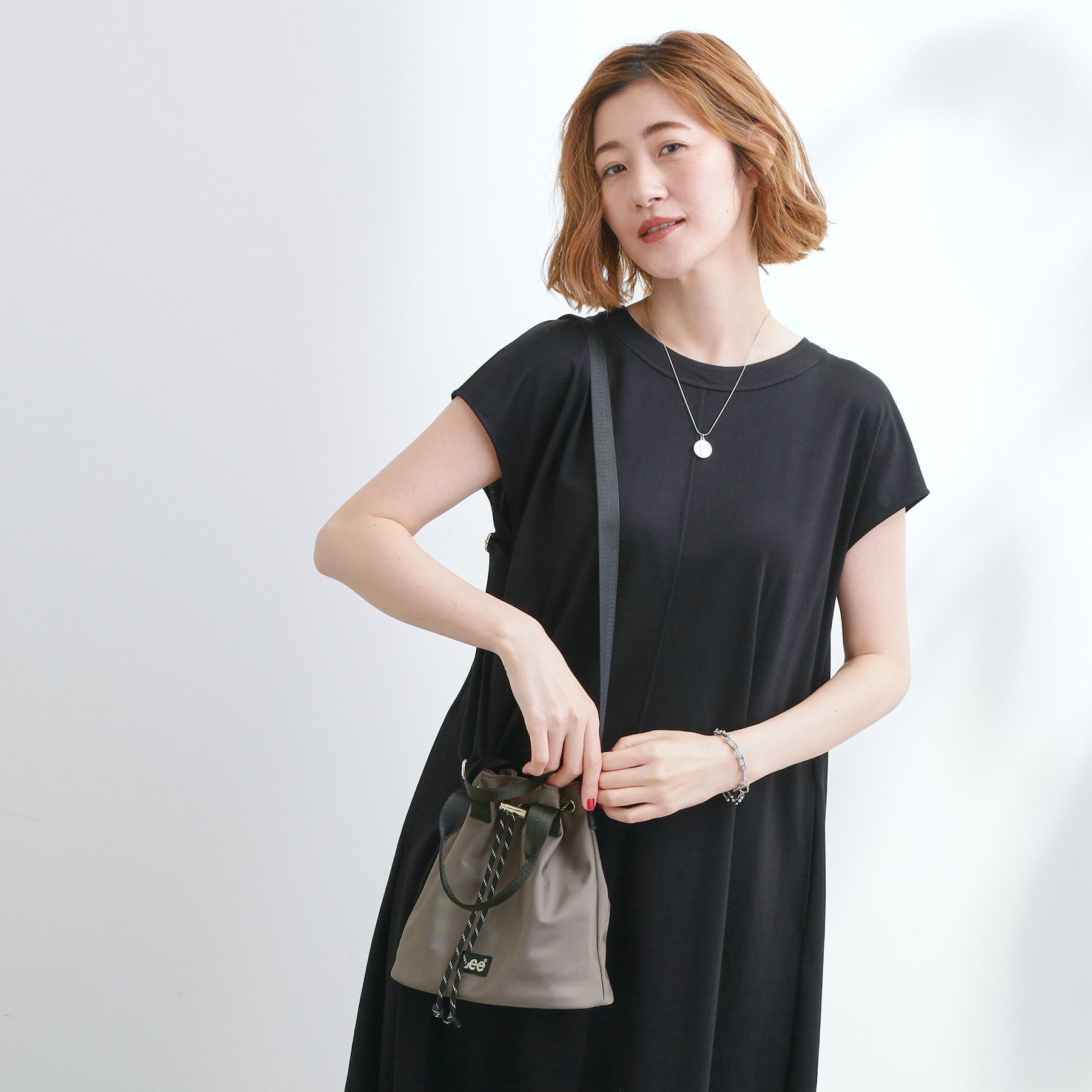 grove「【Lee別注・撥水】巾着ハンドルショルダー」|ショルダー・メッセンジャー|