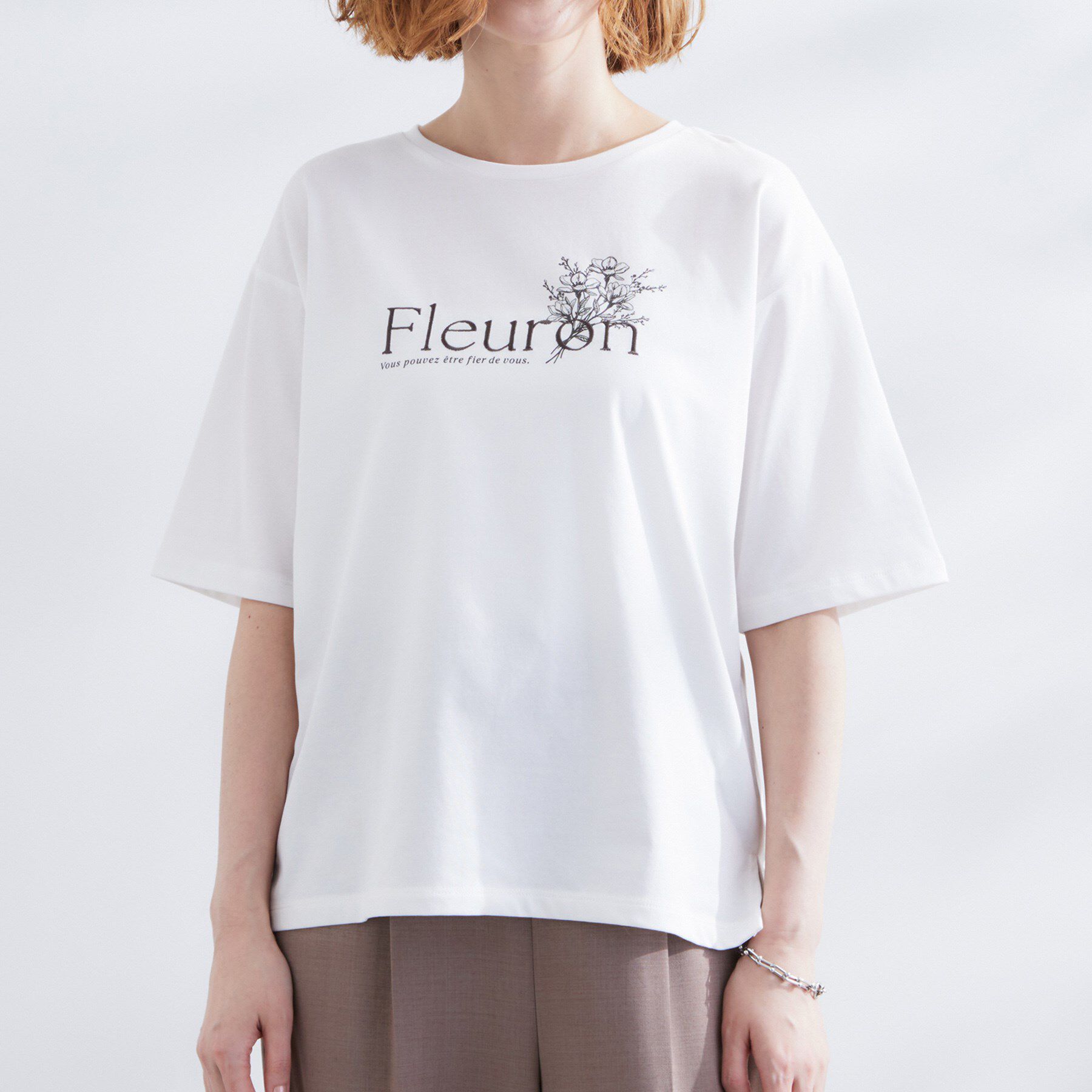 grove「【UVカット/二の腕カバー】ハーフスリーブロゴTシャツ」|Tシャツ・カットソー|