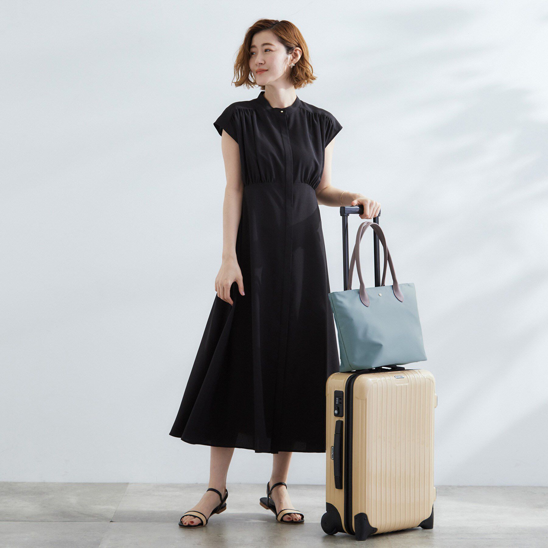 grove「【撥水・軽量】シンプルキャリーオントート」|トートバッグ|