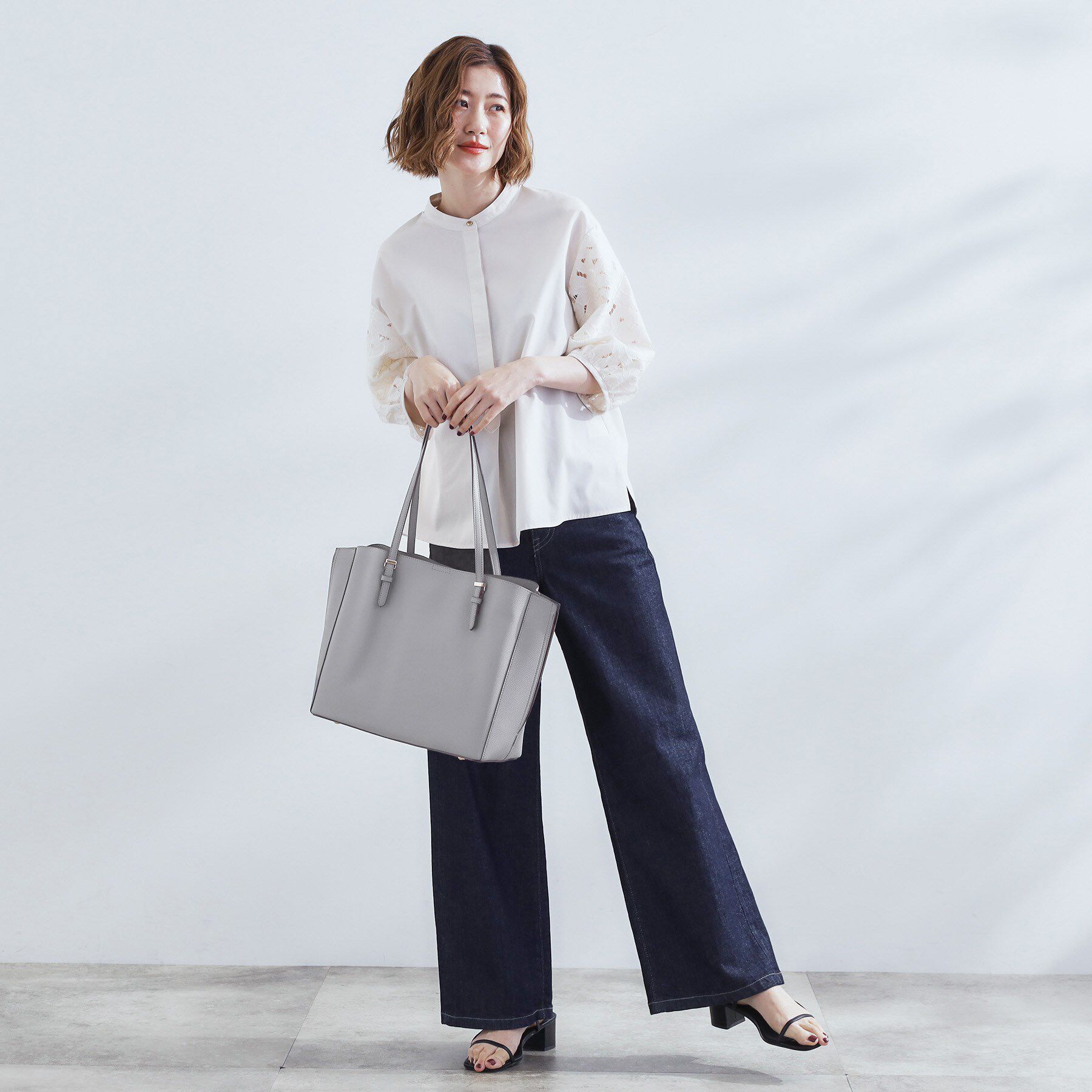 grove「【人間工学・A4】サイドスリットトート」|トートバッグ|