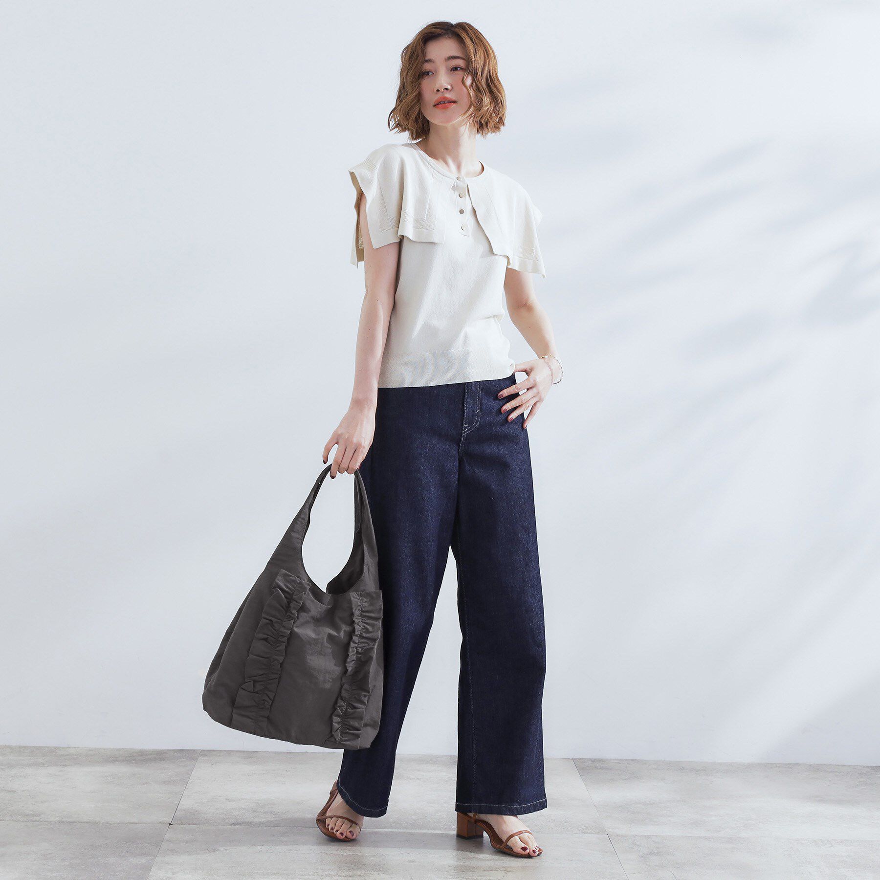 grove「【撥水】フリル変形トート」|トートバッグ|