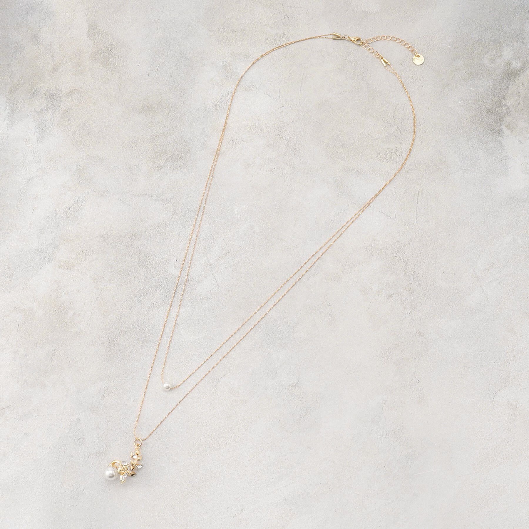 grove「フラワーモチーフパール調ネックレス」|ネックレス|