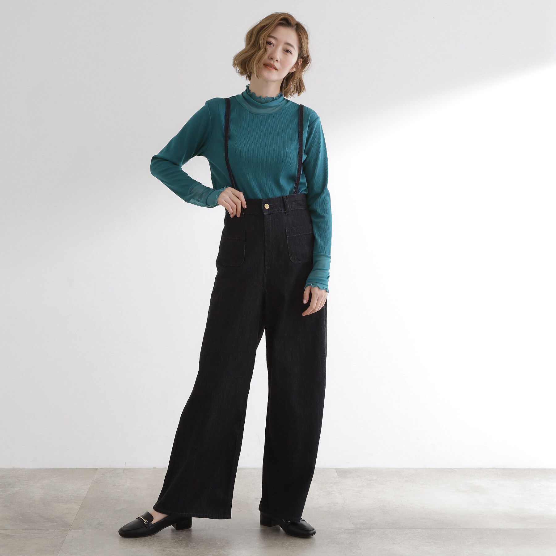 grove「シアー切替ハイネックプルオーバー」|Tシャツ・カットソー|