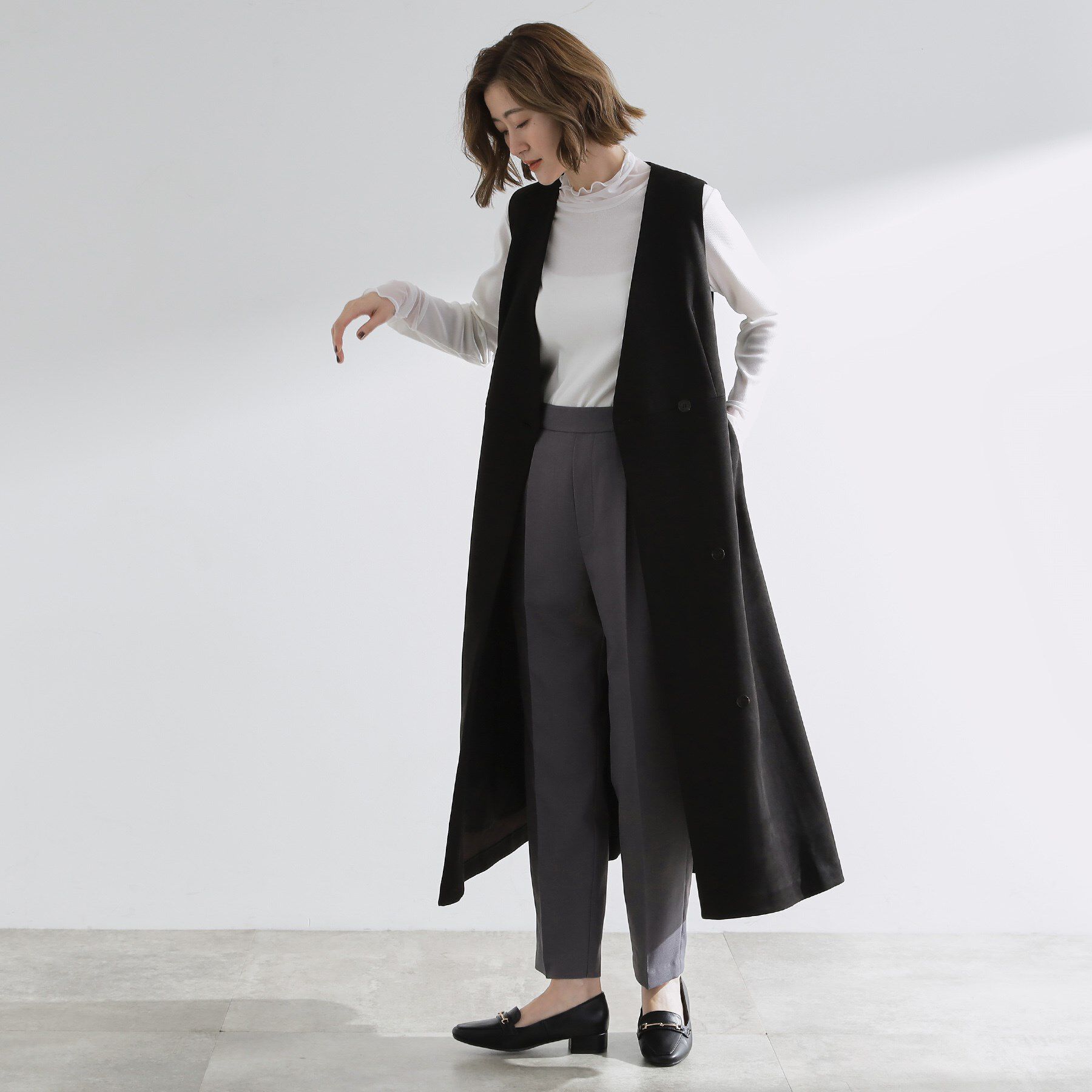 grove「【2WAY】スウェード調ジレワンピース」|ワンピース|