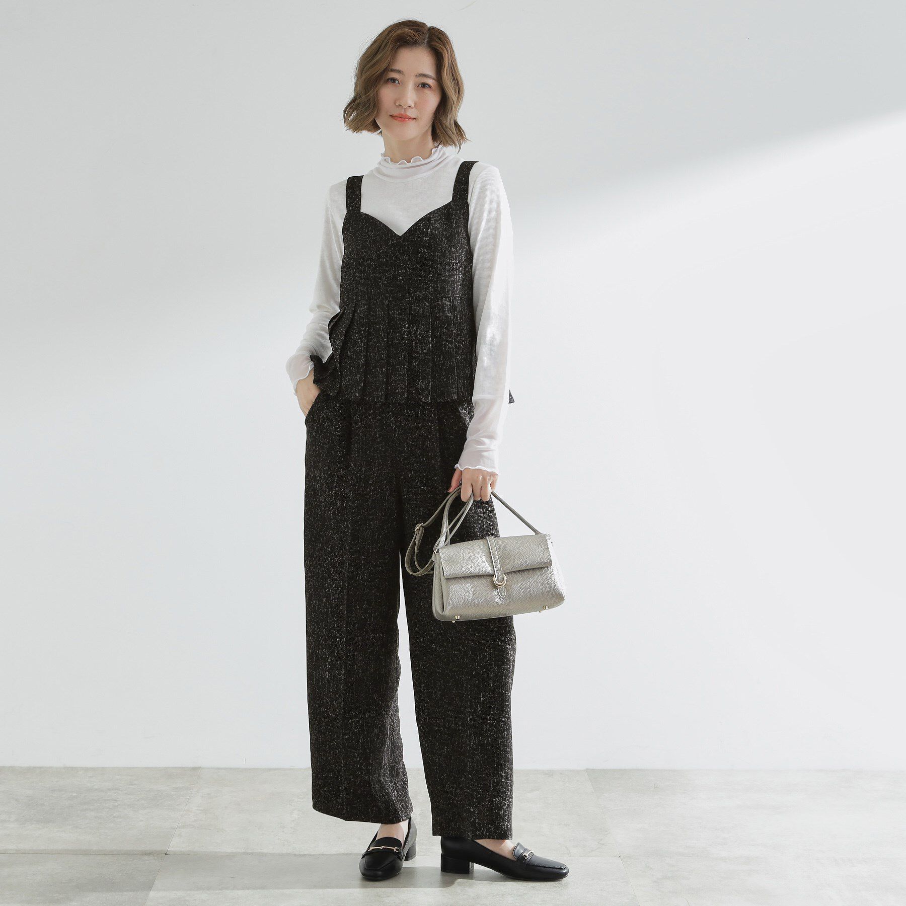 grove「【2点SET/体型カバー】夏から秋まで着まわせる！プリーツビスチェセットアップ」|スーツ|