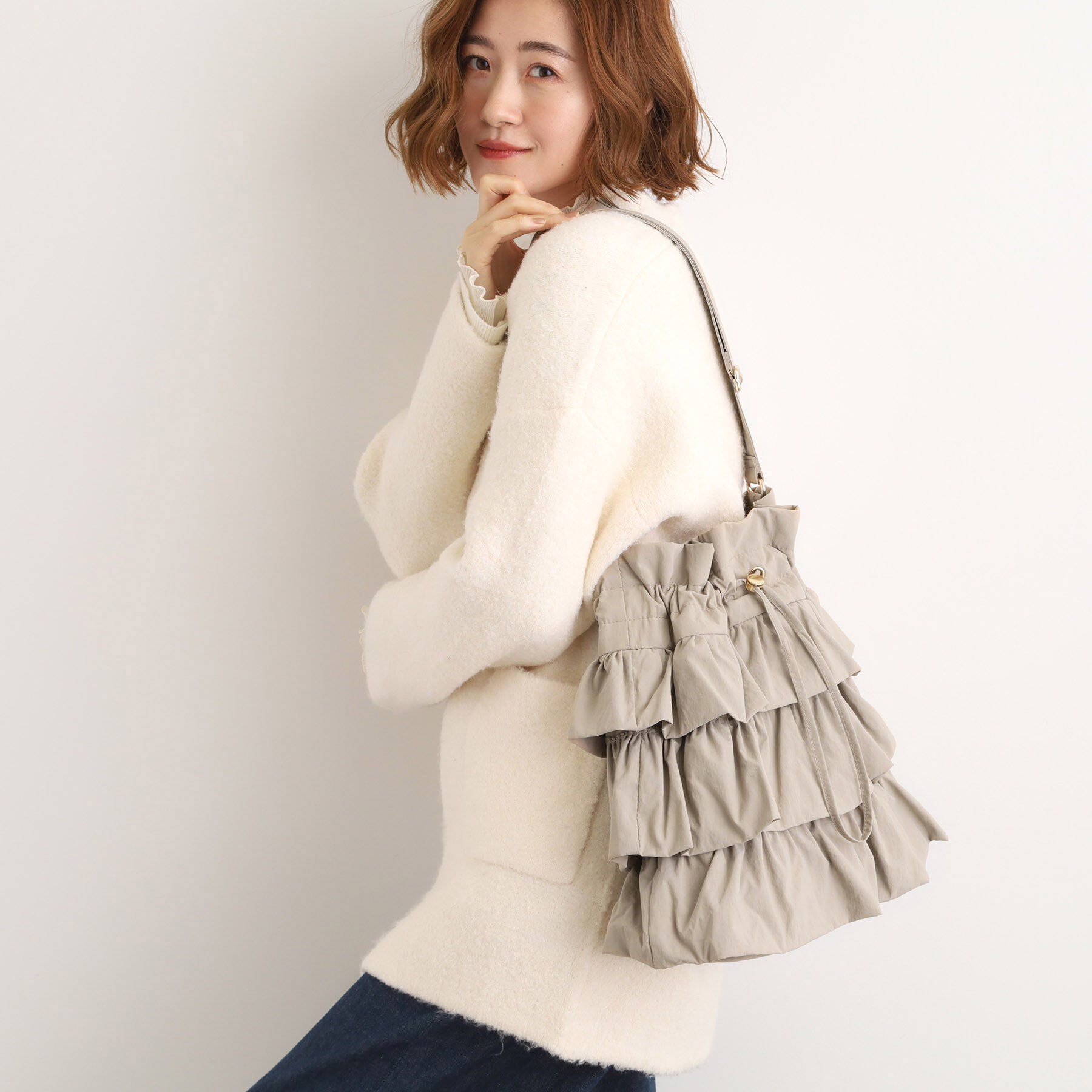 grove「【撥水】ティアードドロストショルダー」|ショルダー・メッセンジャー|