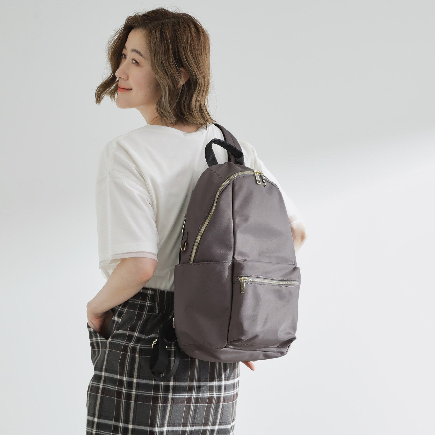 grove「【インスタ】人間工学撥水多機能リュック」|リュック|チャコールグレー(0